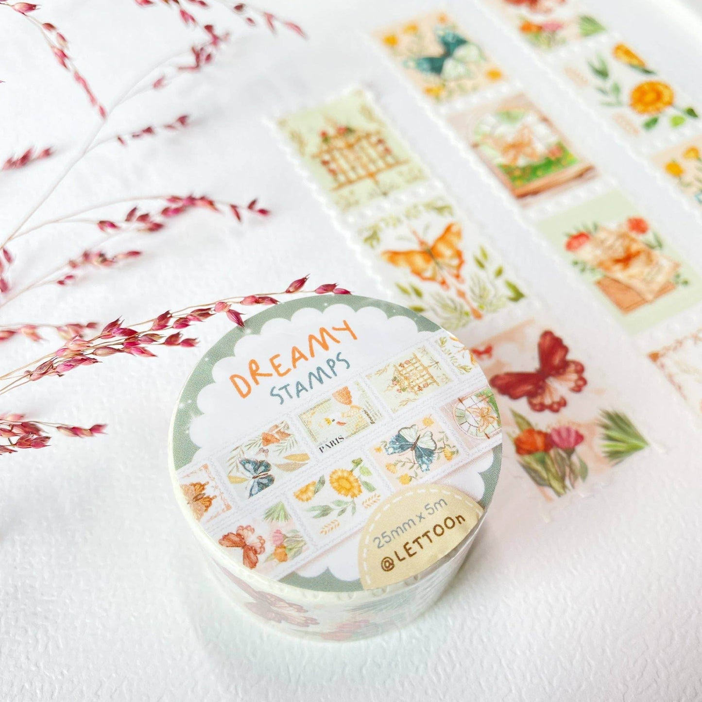LETTOOn - Stempel Washi Tape - Dreamy Stamps - The Dreamer's Bookshop.