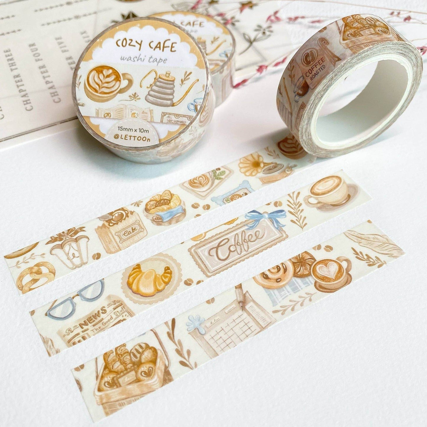 LETTOOn - Washi Tape - Gezellig café - The Dreamer's Bookshop.