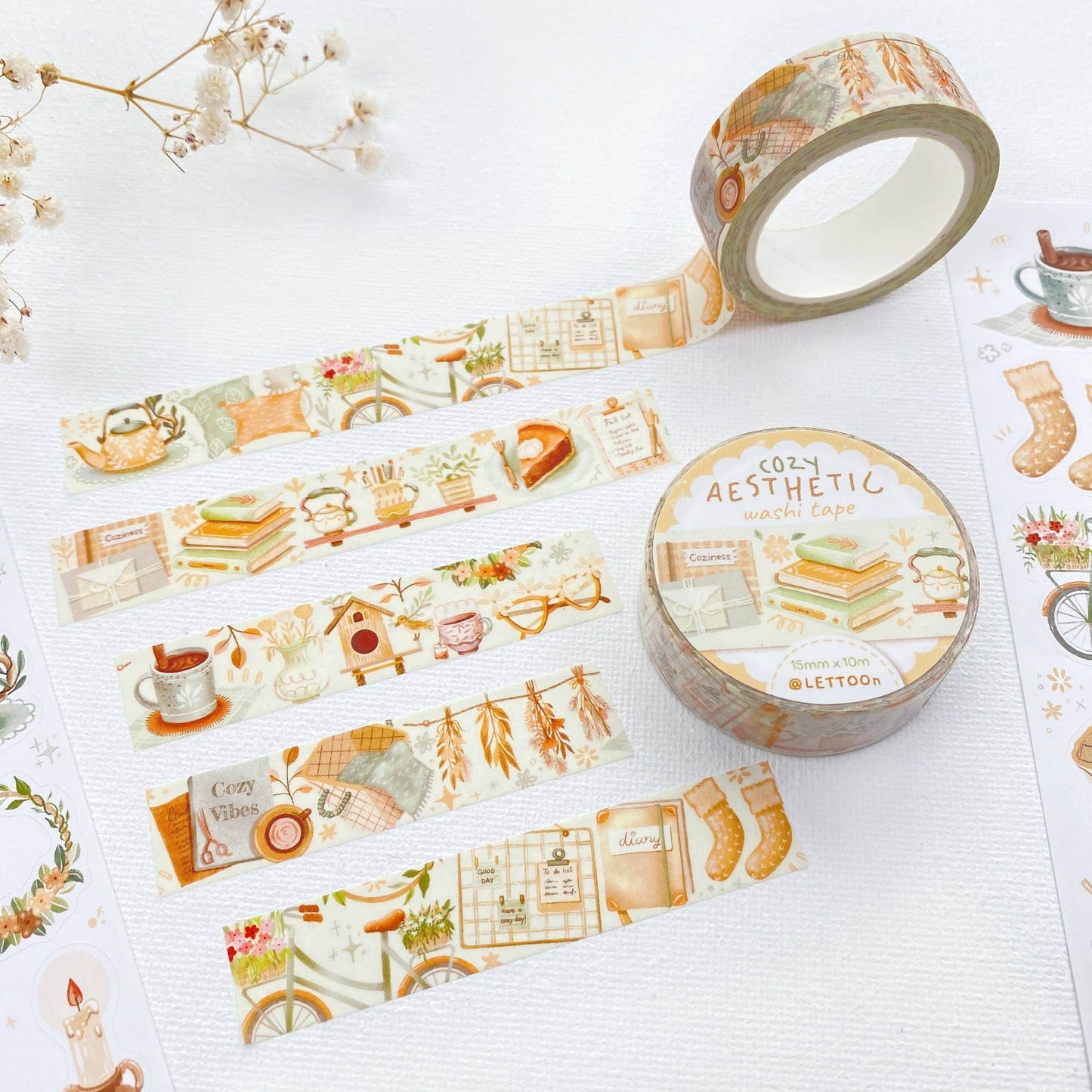 LETTOOn - Washi Tape - Gezellige esthetiek - The Dreamer's Bookshop.