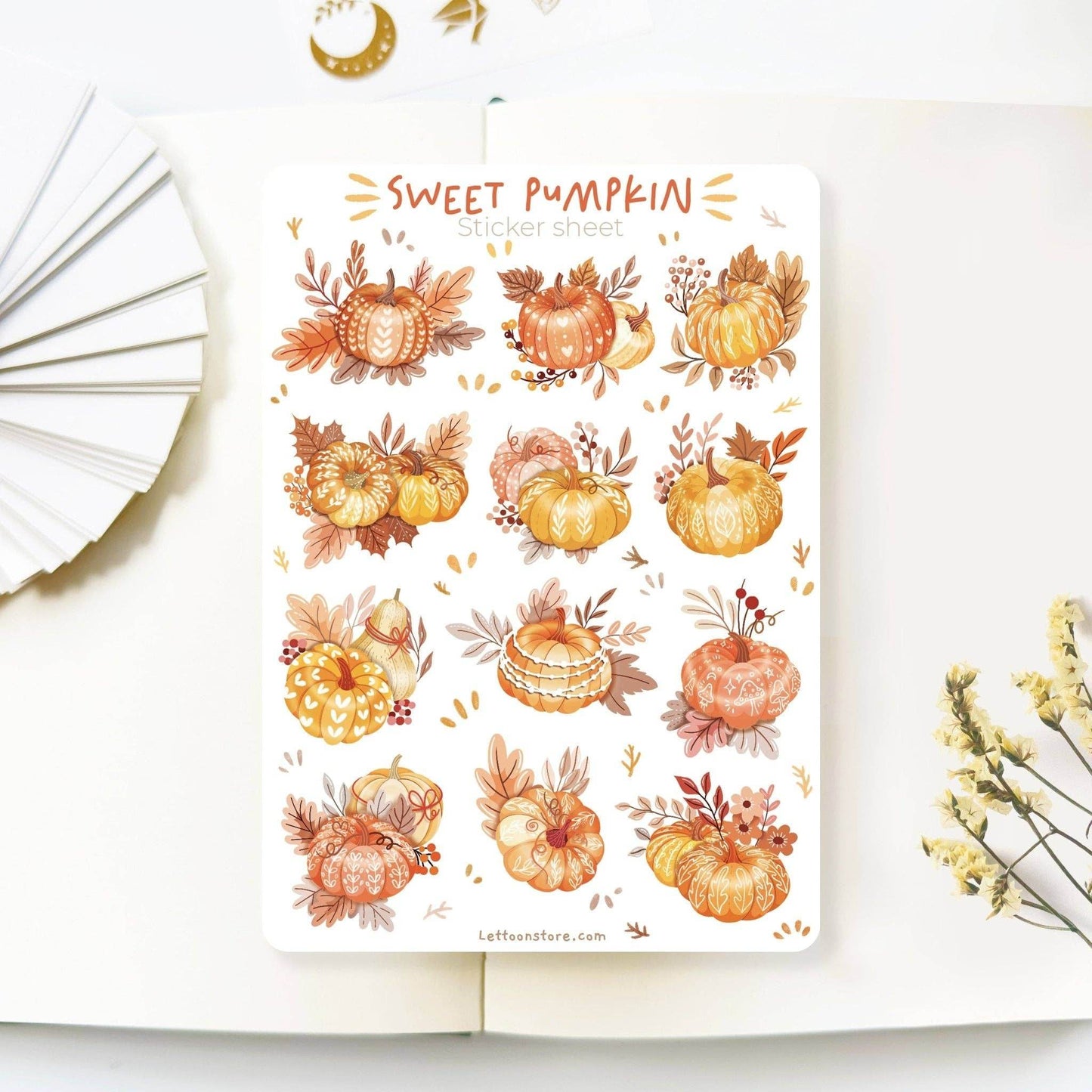 LETTOOn - Stickervel - Sweet Pumpkin - The Dreamer's Bookshop.