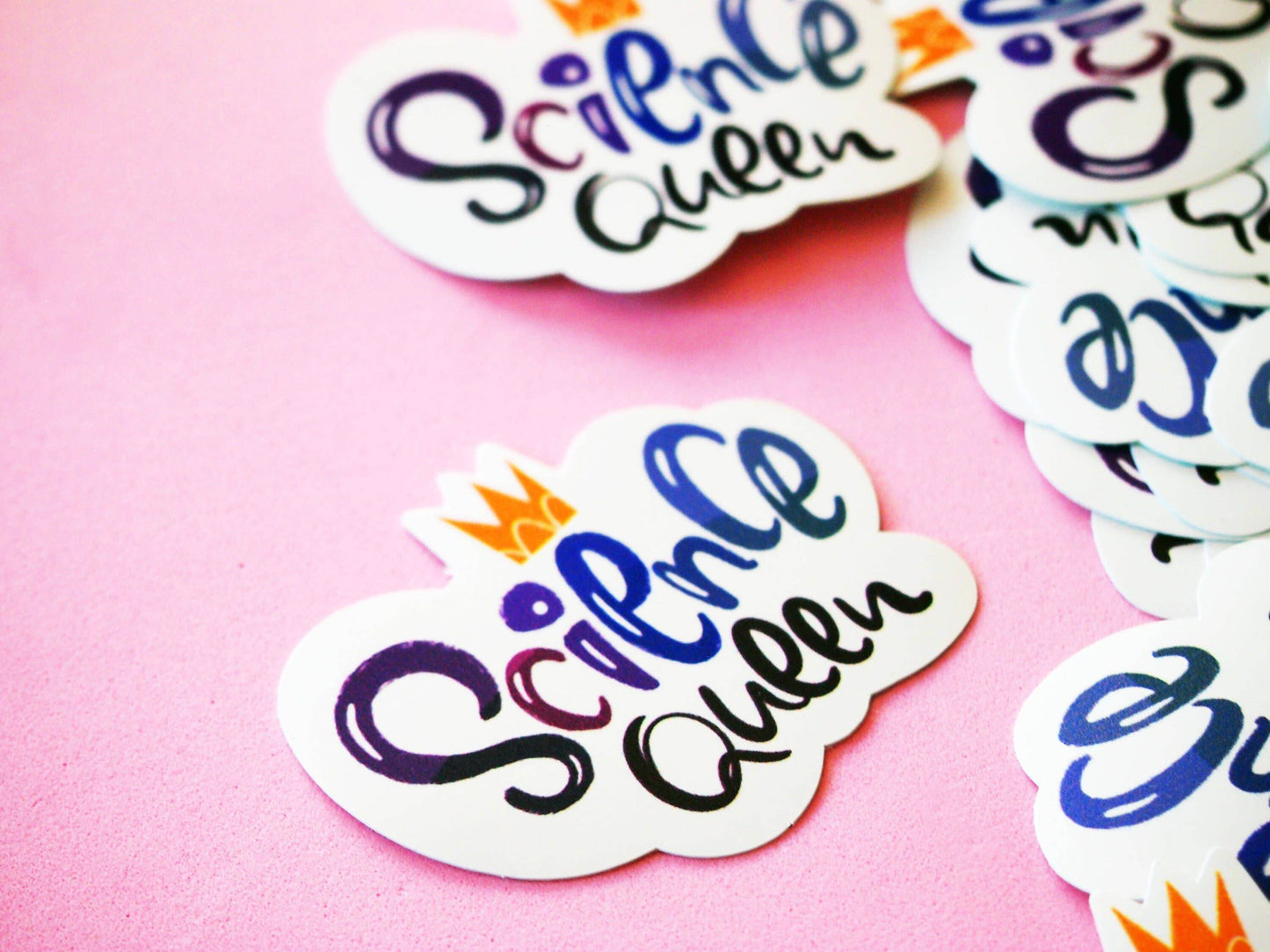 Irene Renon illustrations - Wetenschapskoningin, geschenken voor wetenschapsleraren, wetenschapsstickers, lab - The Dreamer's Bookshop.