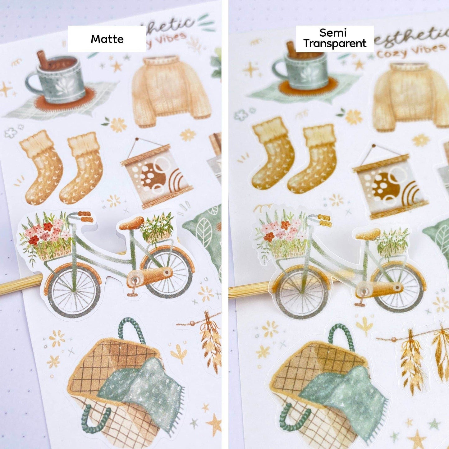 LETTOOn - Stickervel - Aesthetic Cosy Vibes - The Dreamer's Bookshop.