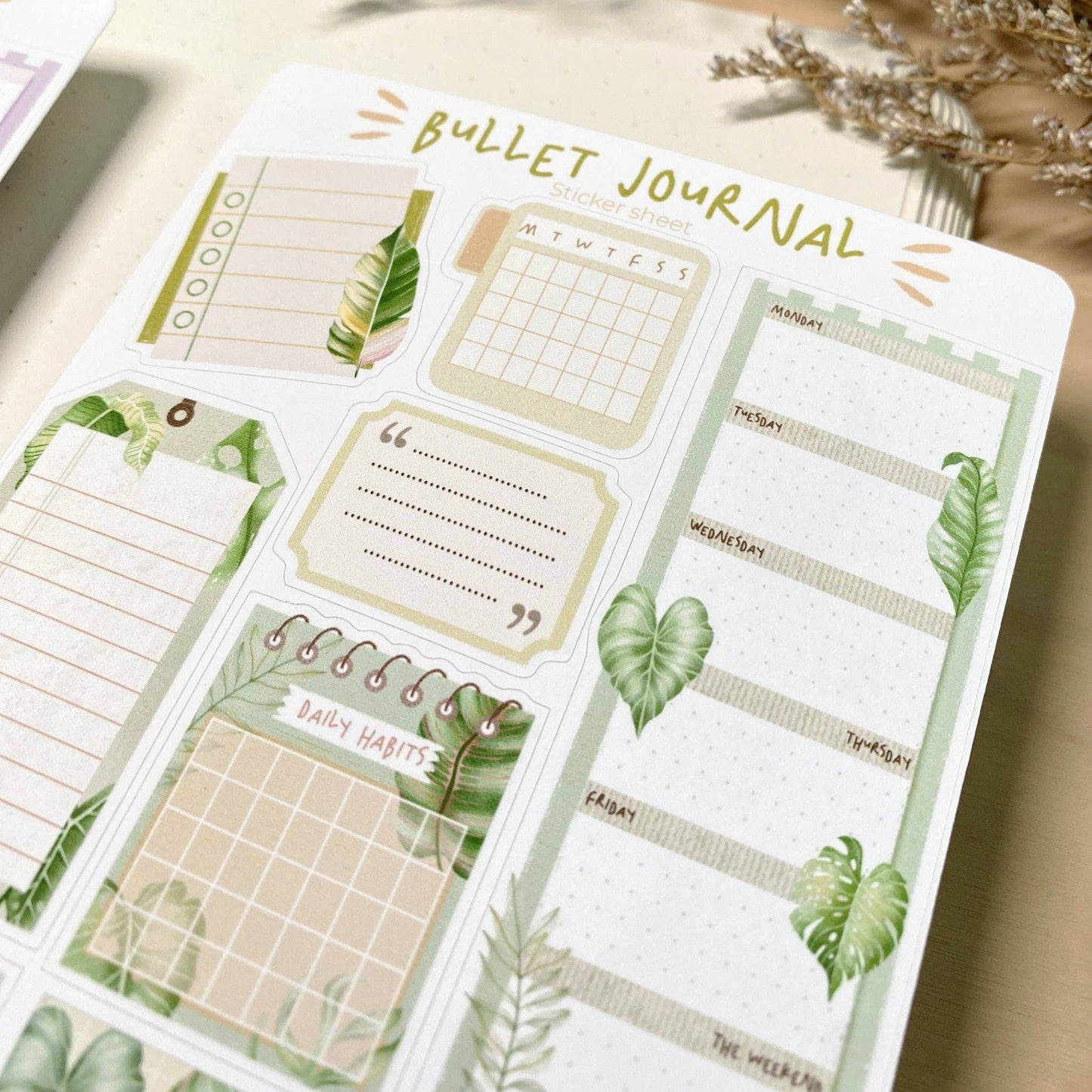 LETTOOn - Stickervel - Bullet Journal Essentials - The Dreamer's Bookshop.