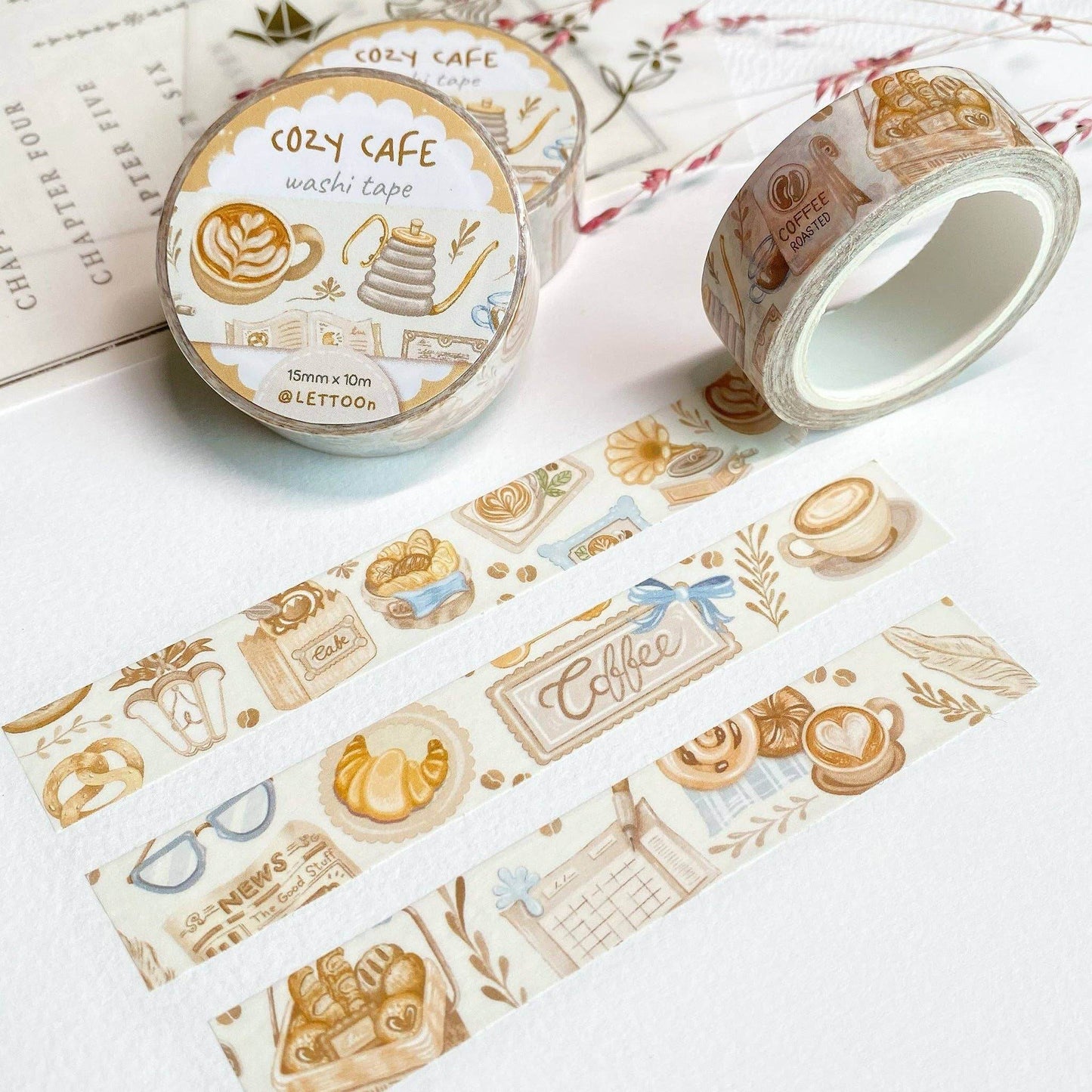 LETTOOn - Washi Tape - Gezellig café - The Dreamer's Bookshop.