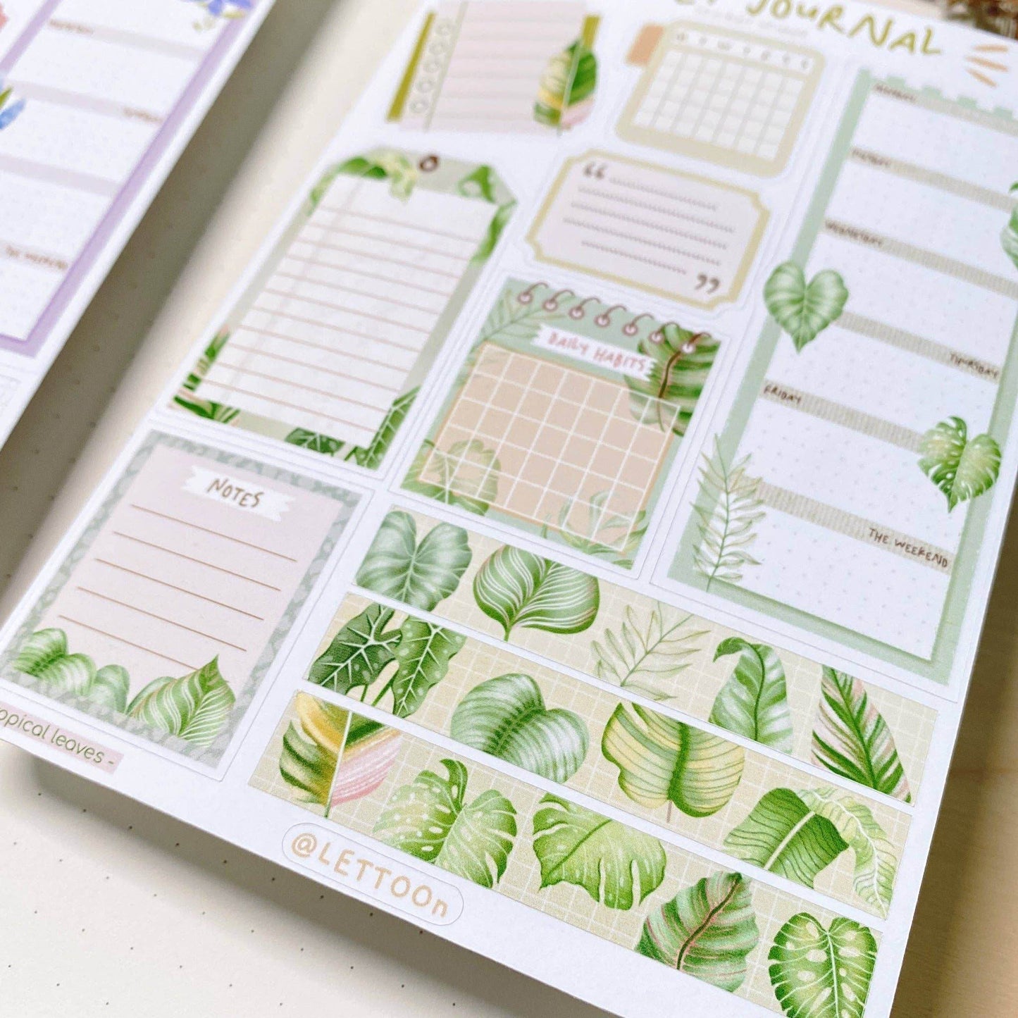 LETTOOn - Stickervel - Bullet Journal Essentials - The Dreamer's Bookshop.