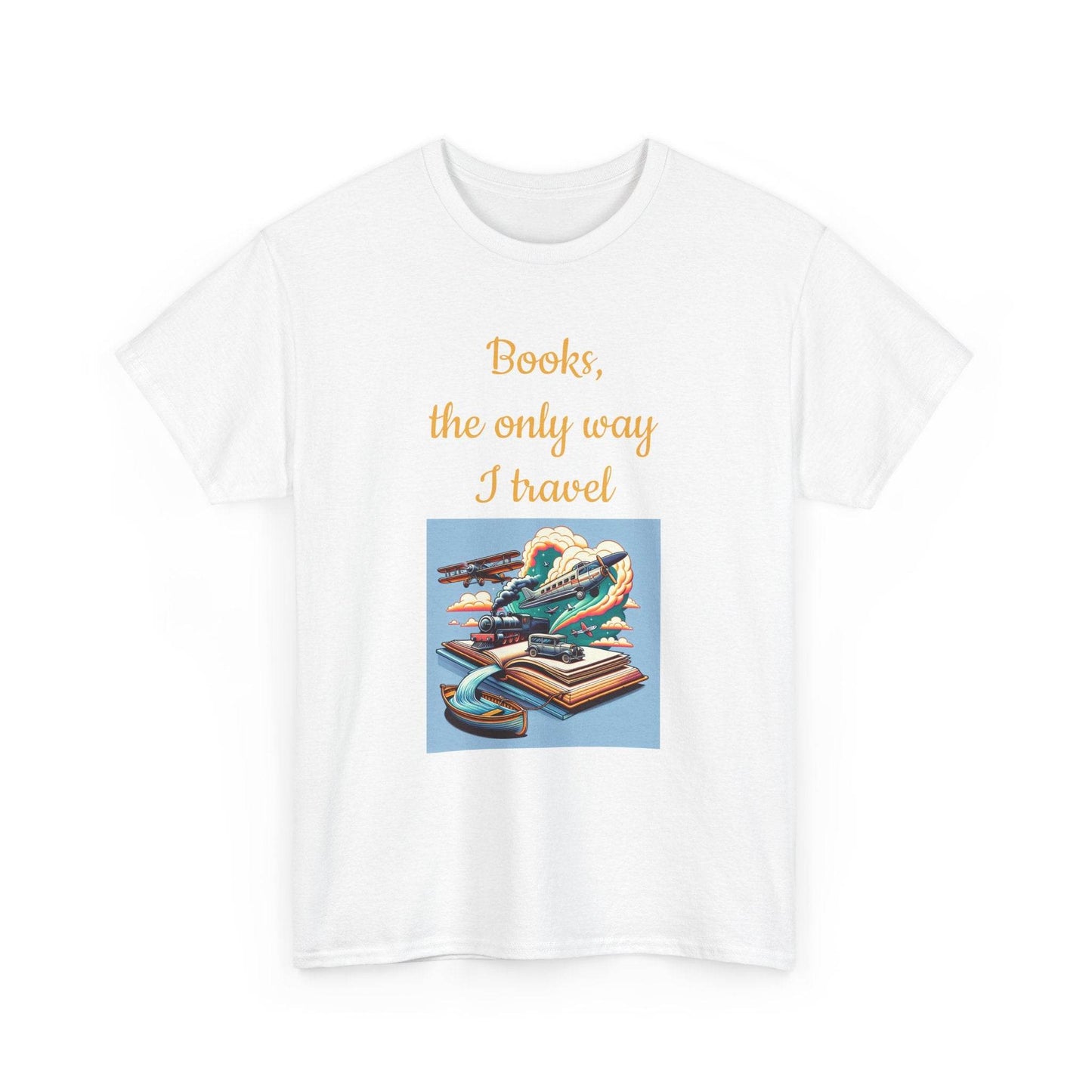 Travel - Unisex Heavy Cotton Tee for Book Lovers - The Dreamer's Bookshop.