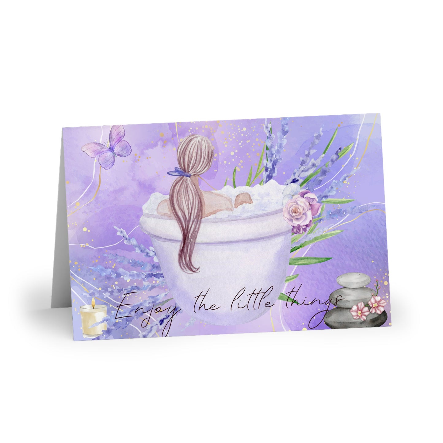 The Dreamer's Bookshop "Lavender Spa" Enjoy the Little Things Card - The Dreamer's Bookshop.