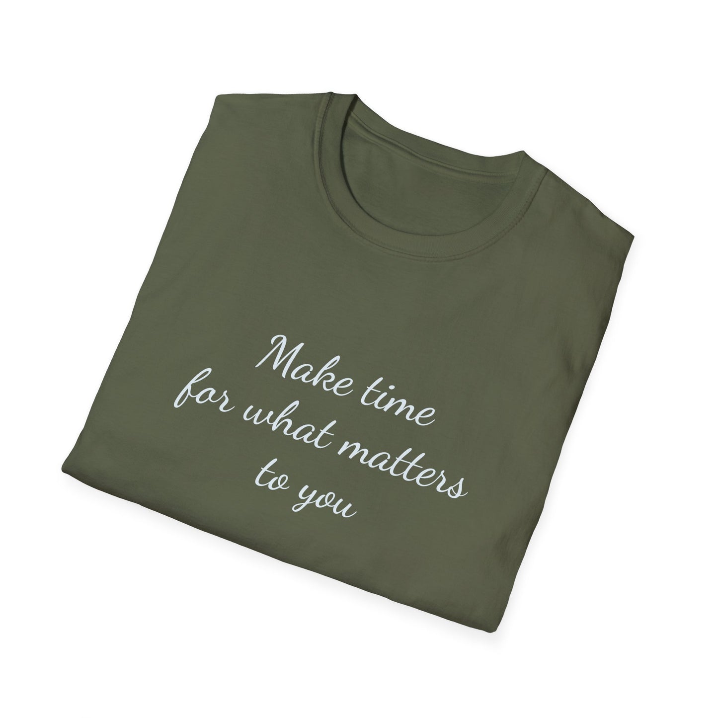 Inspirational Unisex T-Shirt - "Make Time" - The Dreamer's Bookshop.