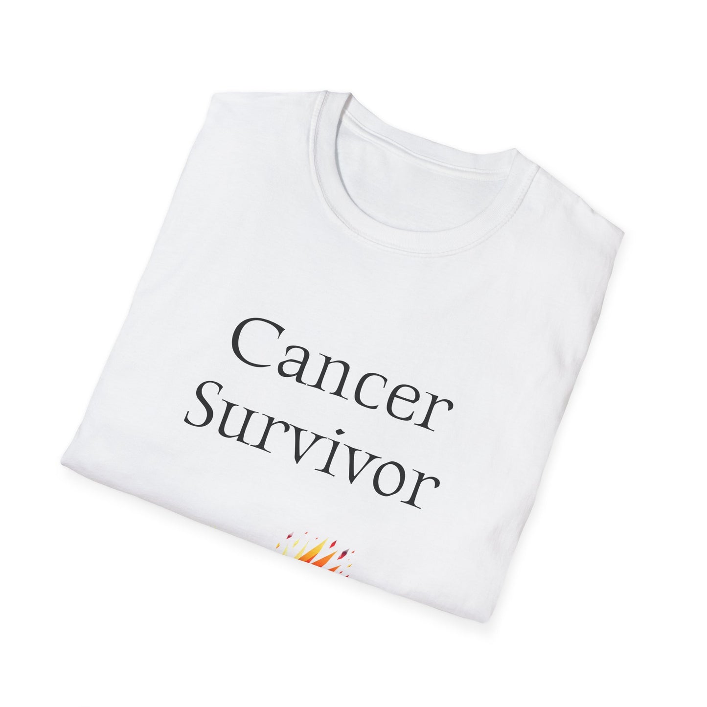 Cancer Survivor Unisex Softstyle T-Shirt - Empowering Graphic Tee for Mental Health Awareness