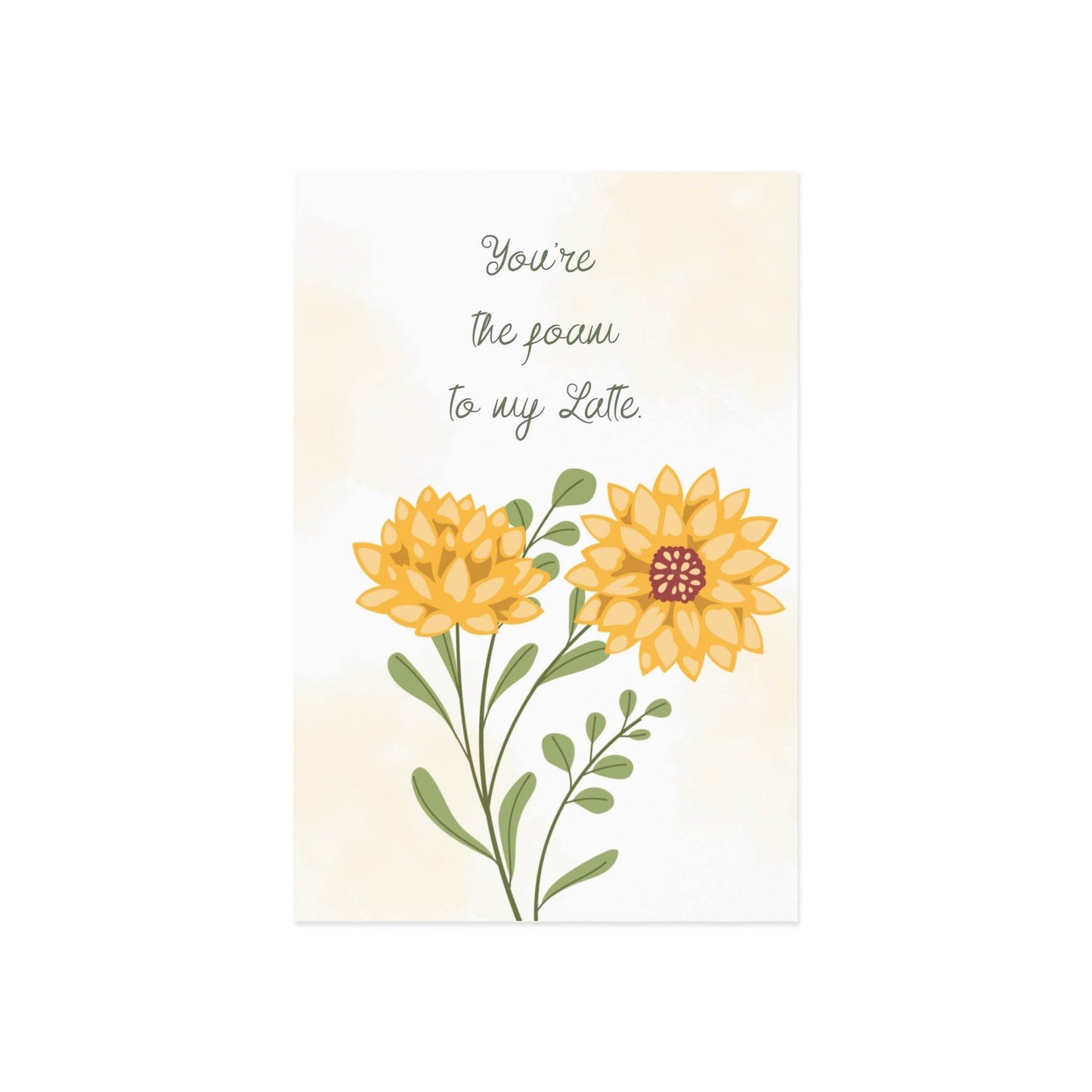 The Dreamer's Bookshop Affection "You're the foam" Art Print Card - The Dreamer's Bookshop.