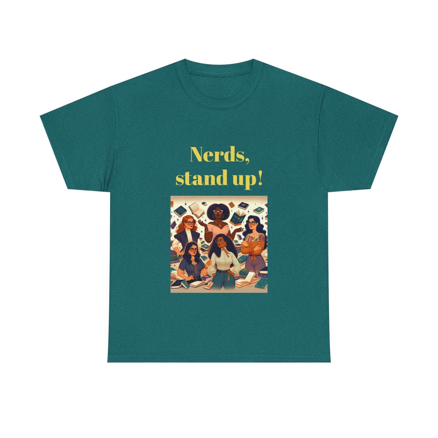 Nerds Stand Up - Unisex Heavy Cotton Tee - Book Lovers - The Dreamer's Bookshop.