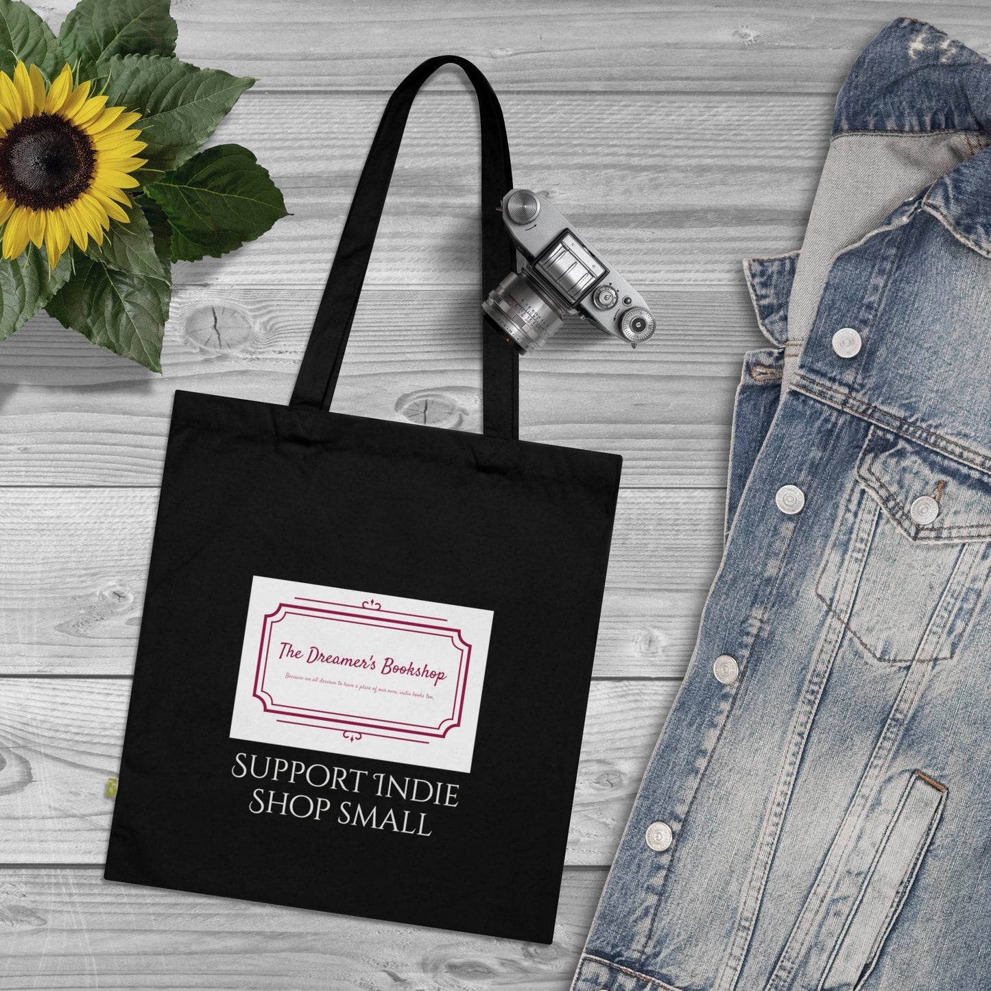 Support Indie Shop Small Organic Cotton Tote Bag - The Dreamer's Bookshop.