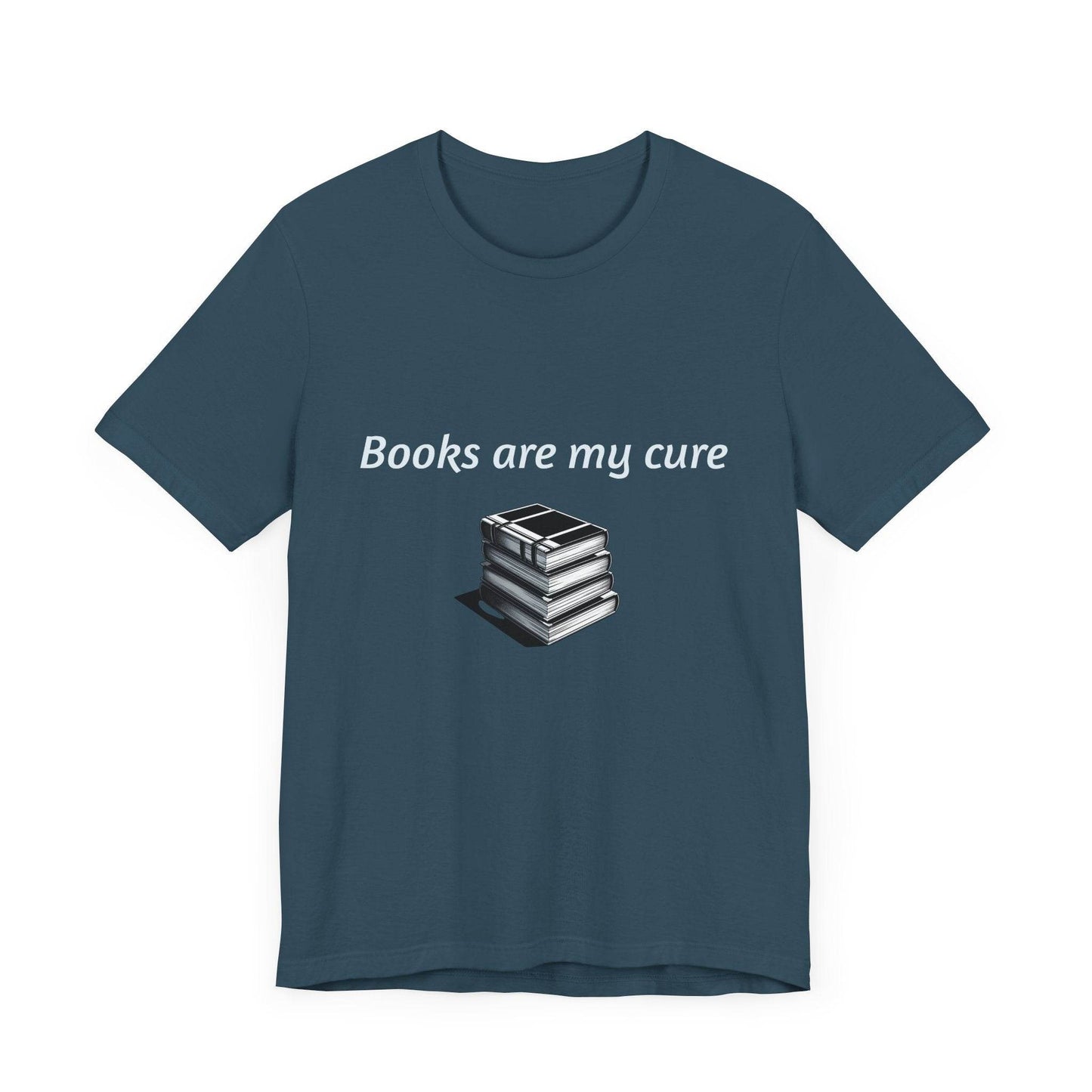 Inspirational Unisex Short Sleeve Tee - Books are my cure - The Dreamer's Bookshop.