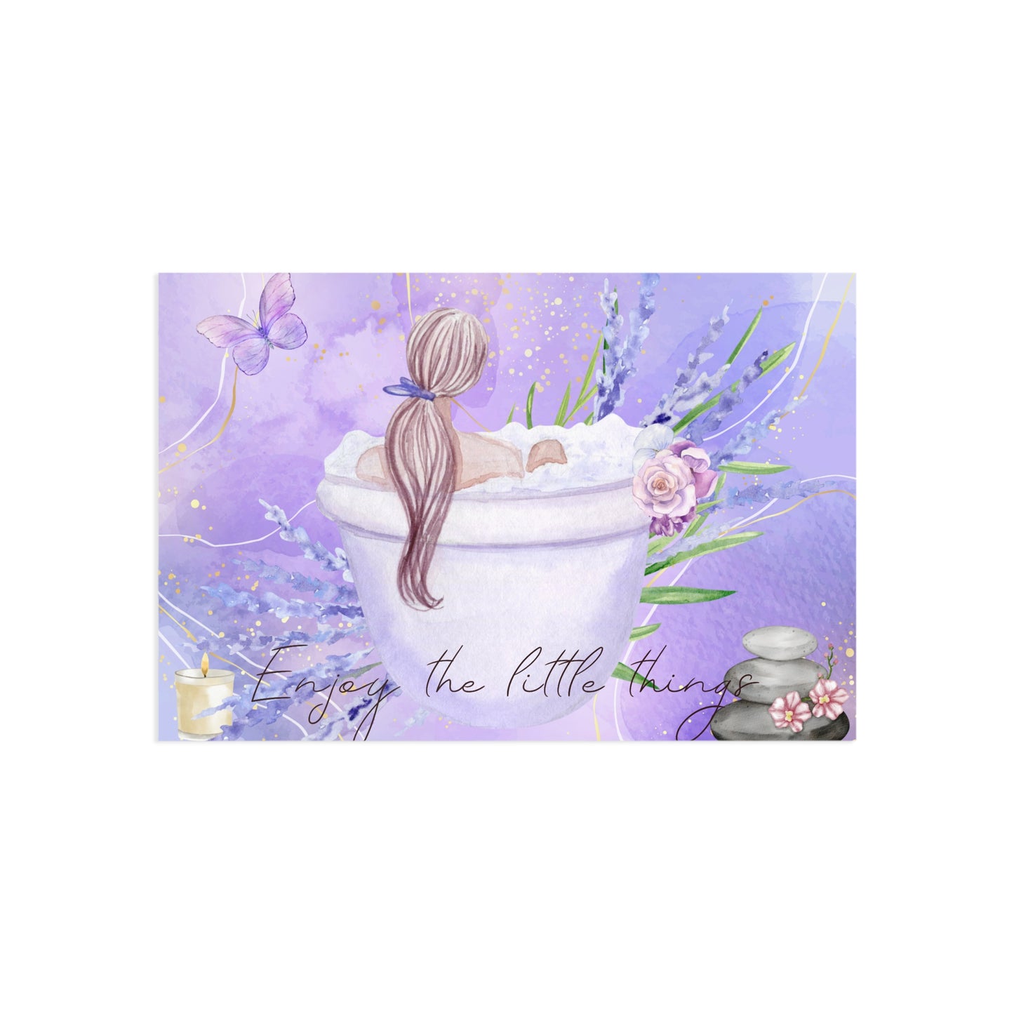 The Dreamer's Bookshop "Lavender Spa" Enjoy the Little Things Card - The Dreamer's Bookshop.