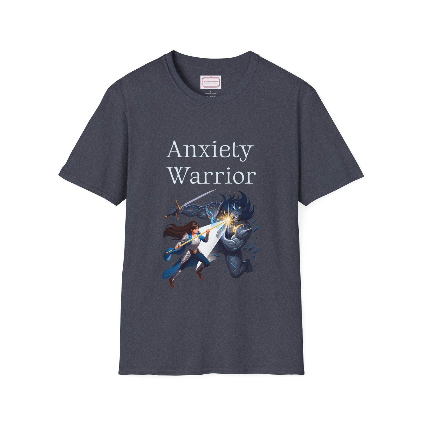Anxiety Warrior Unisex Softstyle T-Shirt - Embrace Your Battles - The Dreamer's Bookshop.