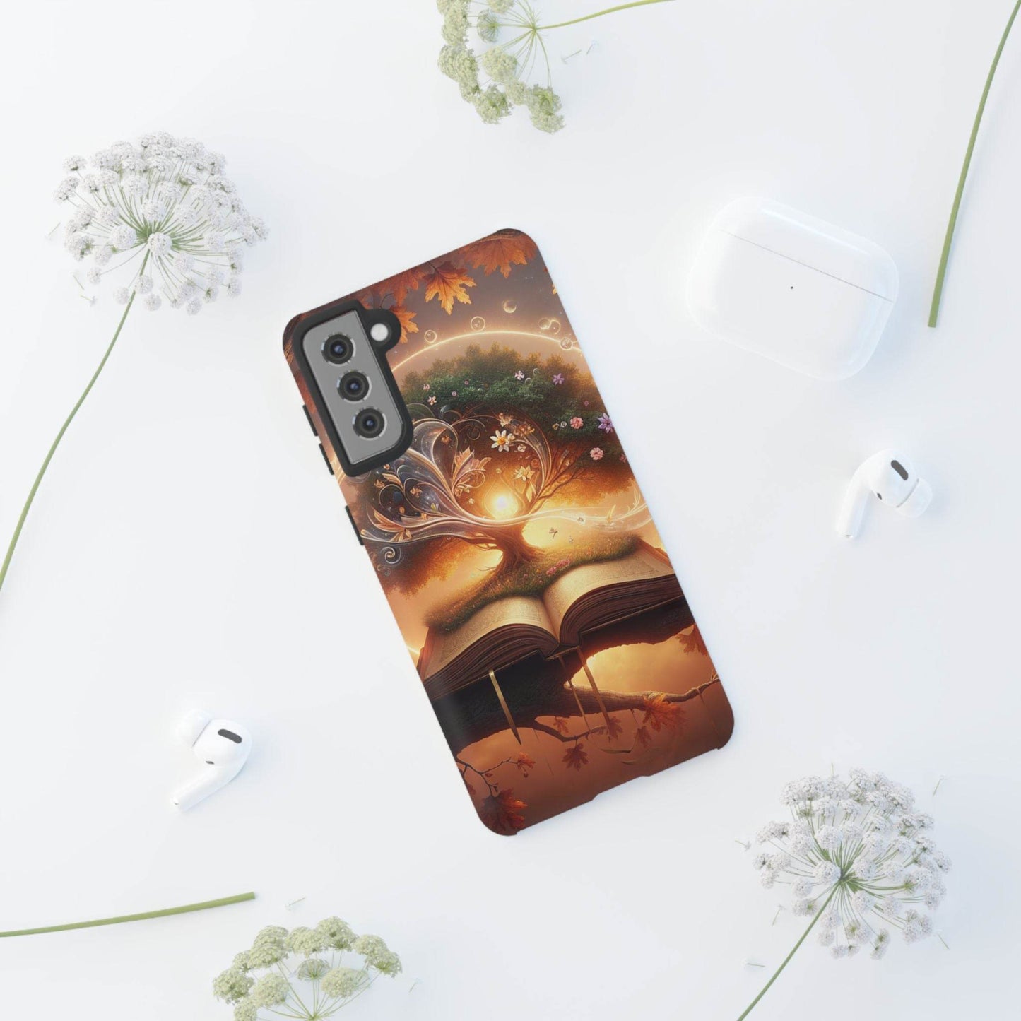 Nature-Inspired iPhone & Samsung Phone Case with Tree of Life Design - The Dreamer's Bookshop.