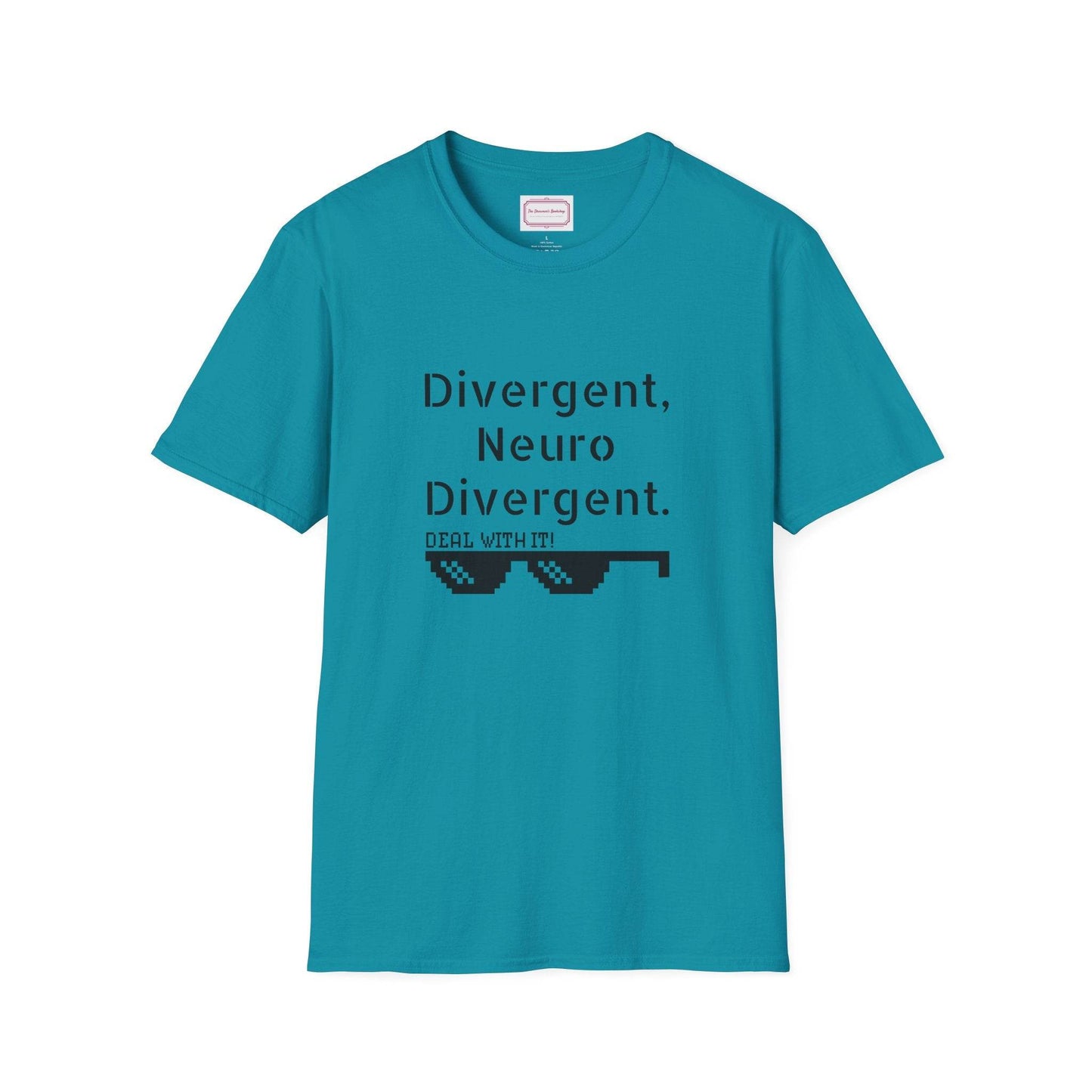 Divergent Neurodivergent T-Shirt - Unisex Softstyle Tee for Acceptance and Awareness - The Dreamer's Bookshop.