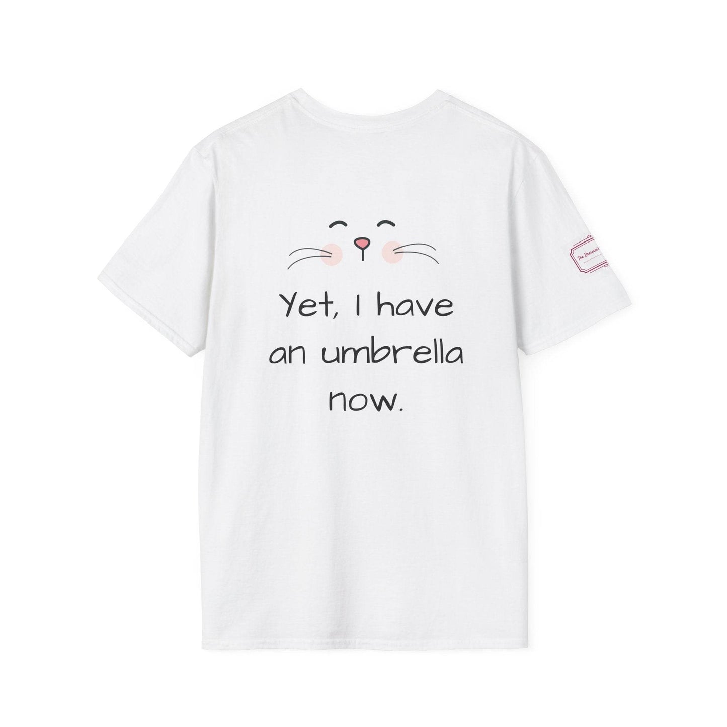 Inspirational Unisex Softstyle T-Shirt - 'Umbrella' Motivational Design - The Dreamer's Bookshop.