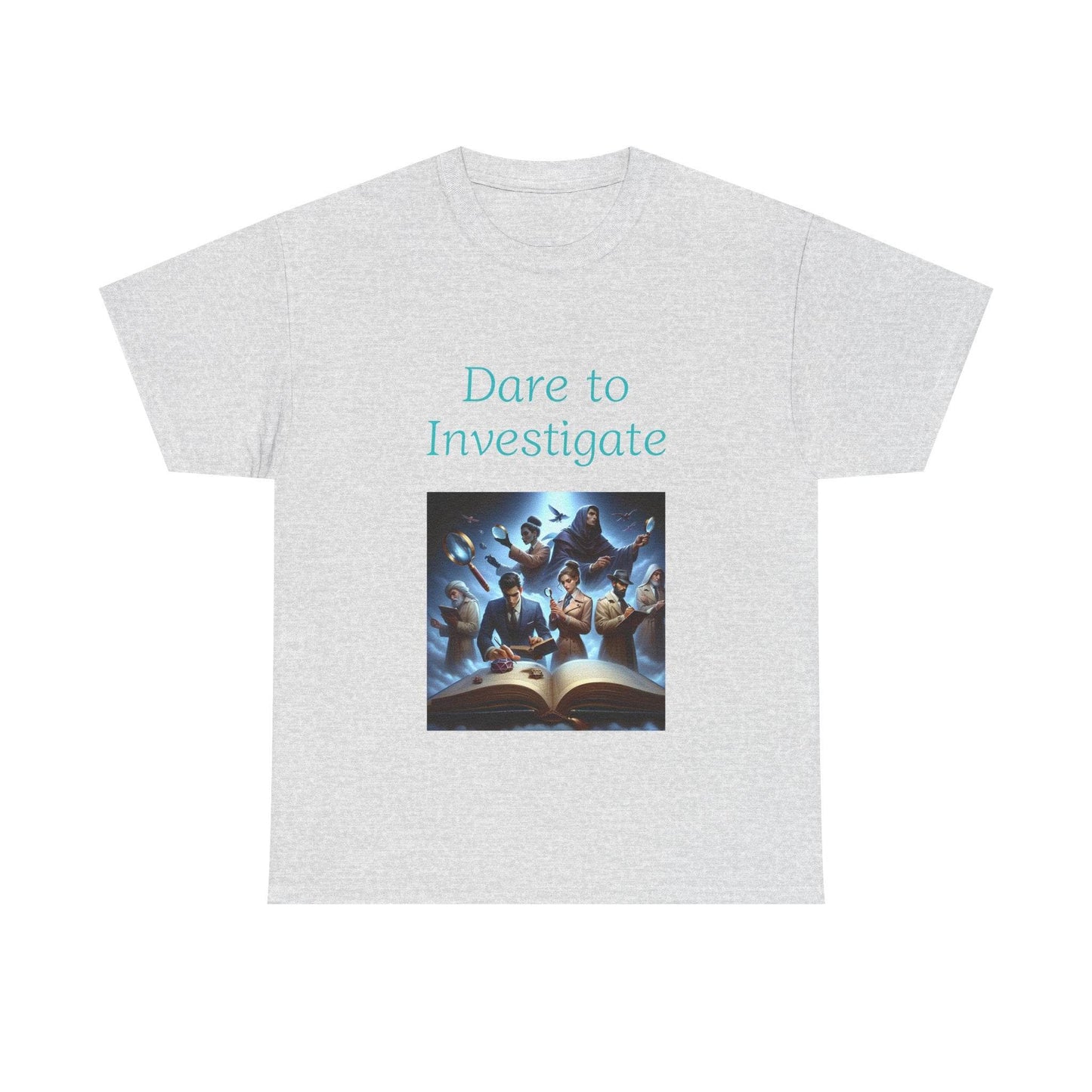 Investigate - Unisex Heavy Cotton Tee - Crime/Mystery Books - The Dreamer's Bookshop.