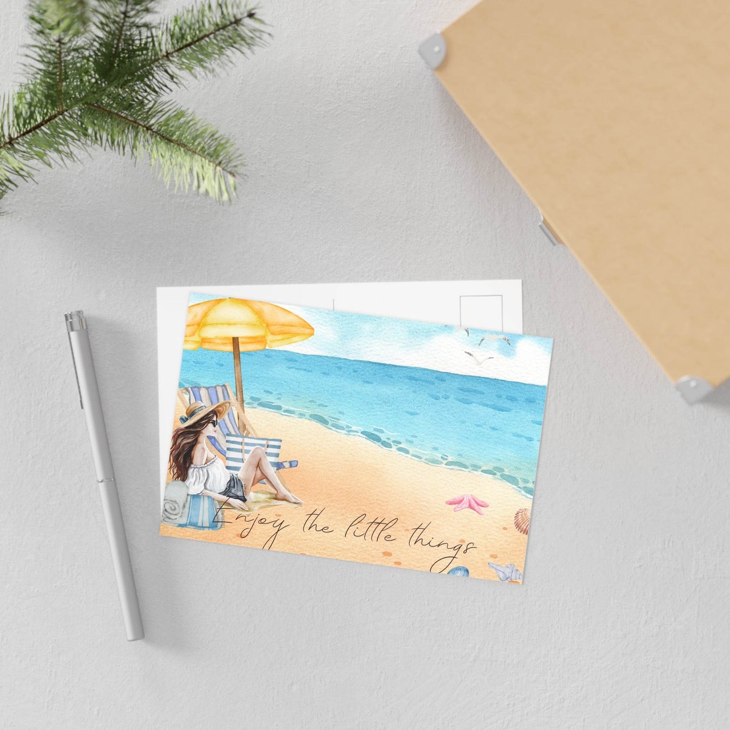The Dreamer's Bookshop "At the Beach" Enjoy the Little Things Card - The Dreamer's Bookshop.