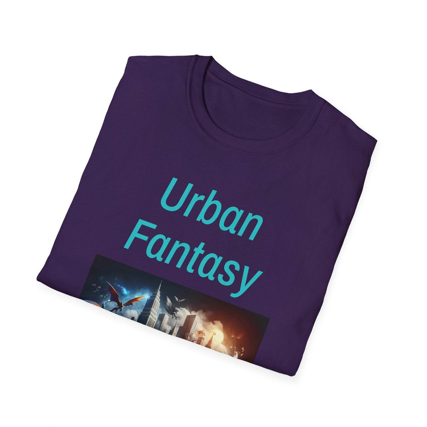 Urban Fantasy Unisex Softstyle T-Shirt - Dreamy Book Design for Book Lovers - The Dreamer's Bookshop.