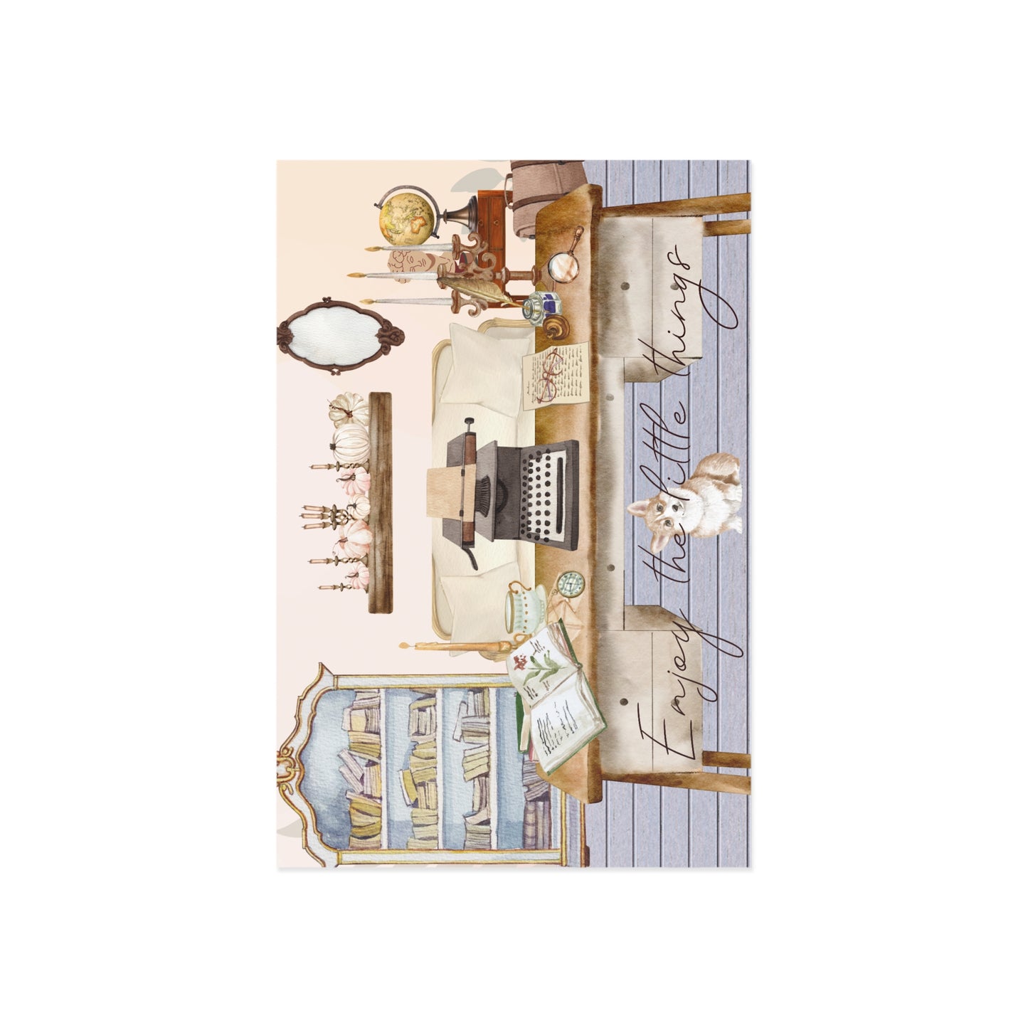 The Dreamer's Bookshop "Light Academia" Enjoy the Little Things Card - The Dreamer's Bookshop.