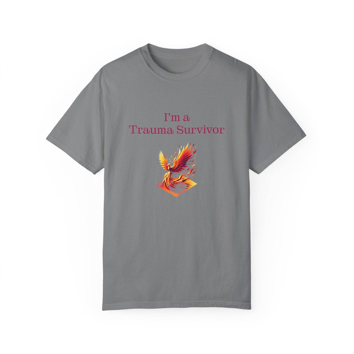 Trauma Survivor Unisex Garment-Dyed T-shirt - Inspirational Motivational Tee - The Dreamer's Bookshop.