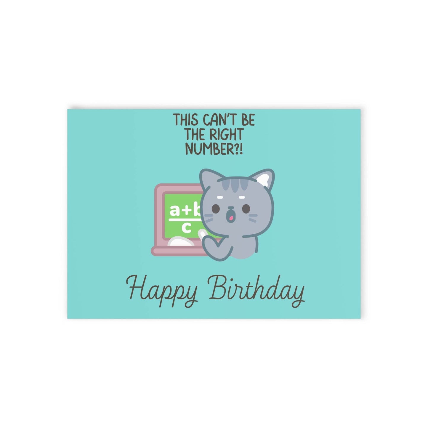 The Dreamer's Bookshop Cute "Not the right number" Cat Birthday Card - The Dreamer's Bookshop.