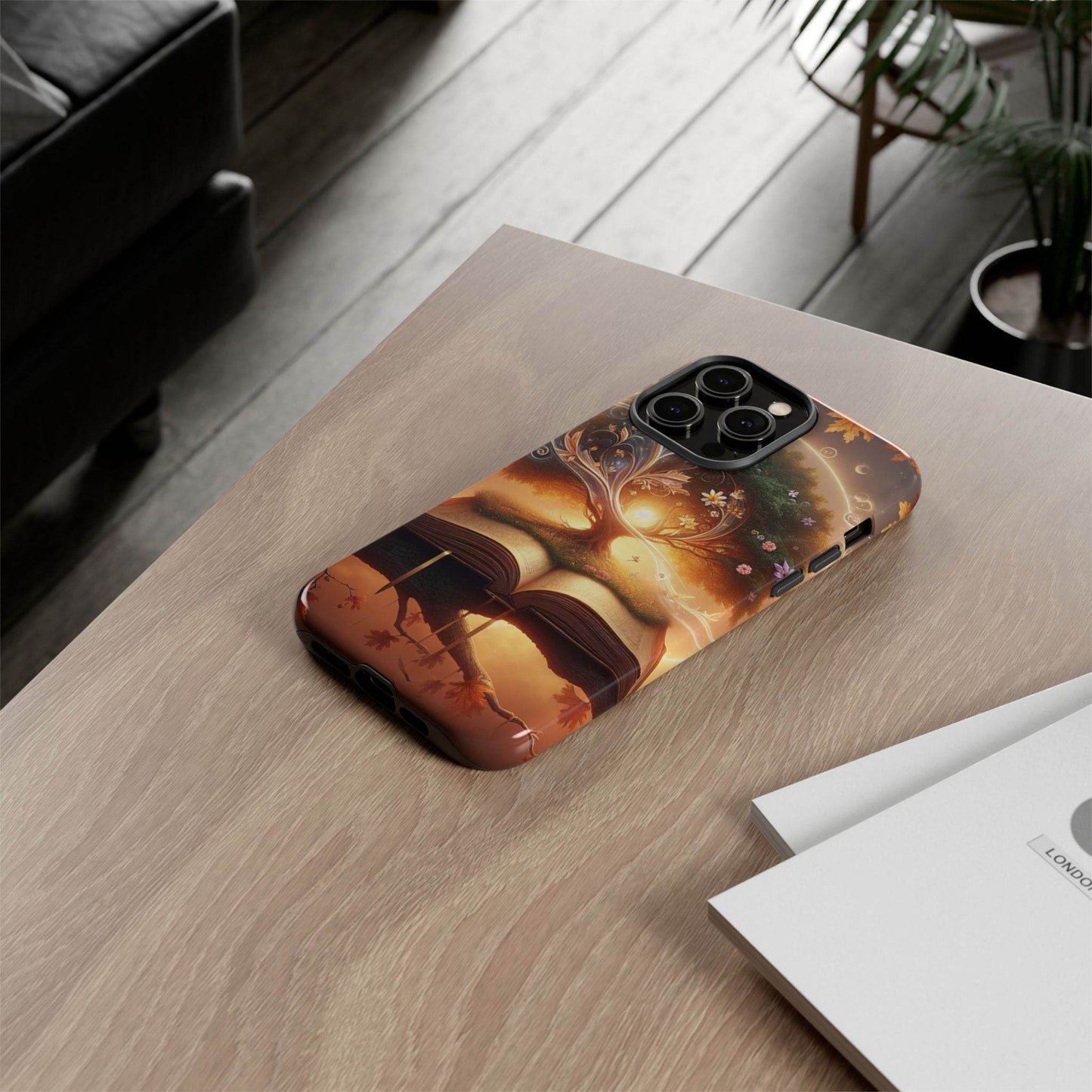 Nature-Inspired iPhone & Samsung Phone Case with Tree of Life Design - The Dreamer's Bookshop.