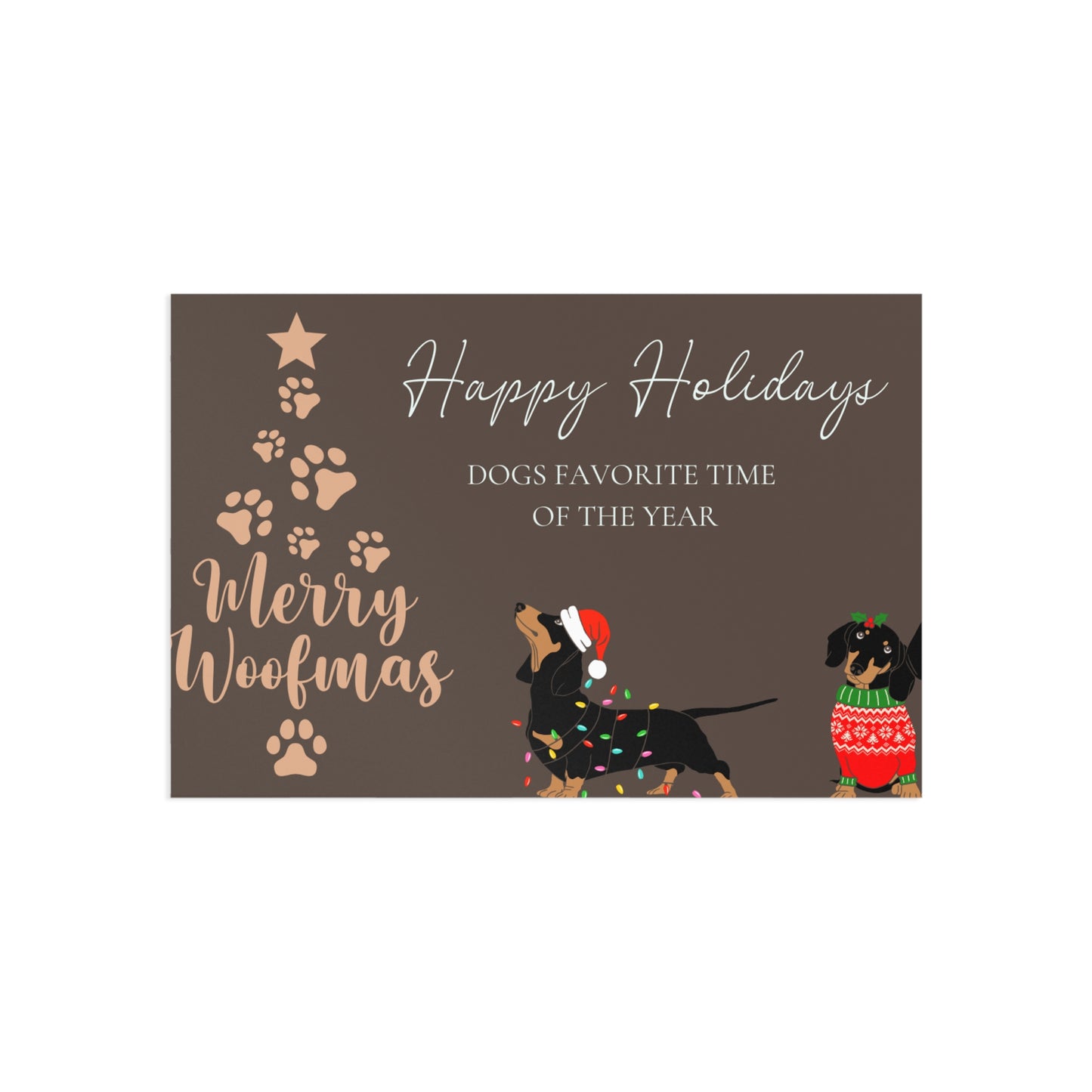 The Dreamer's Bookshop "Dogs XMas" Cute Christmas Card