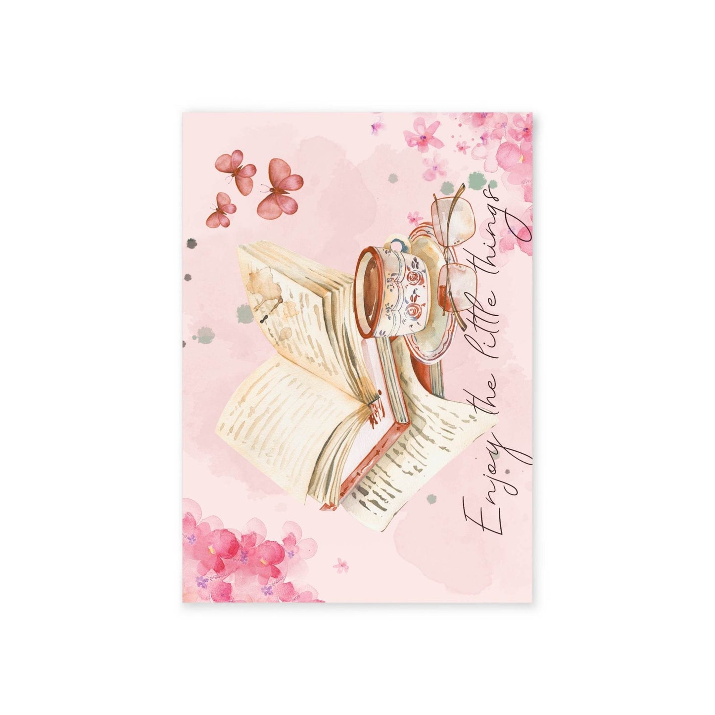 The Dreamer's Bookshop "Bookworm" Enjoy the Little Things Card - The Dreamer's Bookshop.