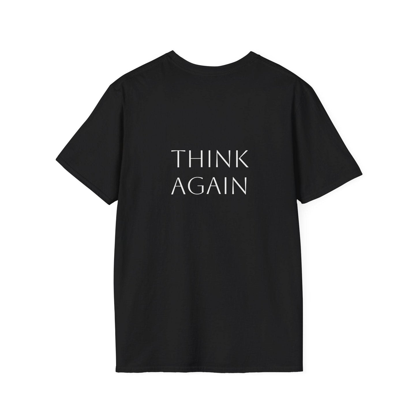 Unisex Softstyle T-Shirt - 'Think Again' - The Dreamer's Bookshop.