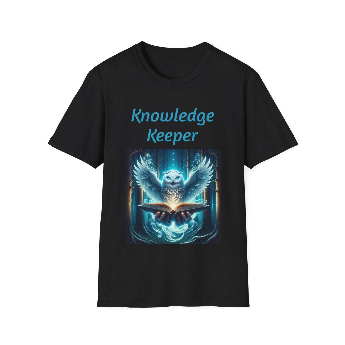 Knowledge Keeper Owl Unisex Softstyle T-Shirt - Inspirational Tee for Wisdom Seekers - Proud Reader - The Dreamer's Bookshop.