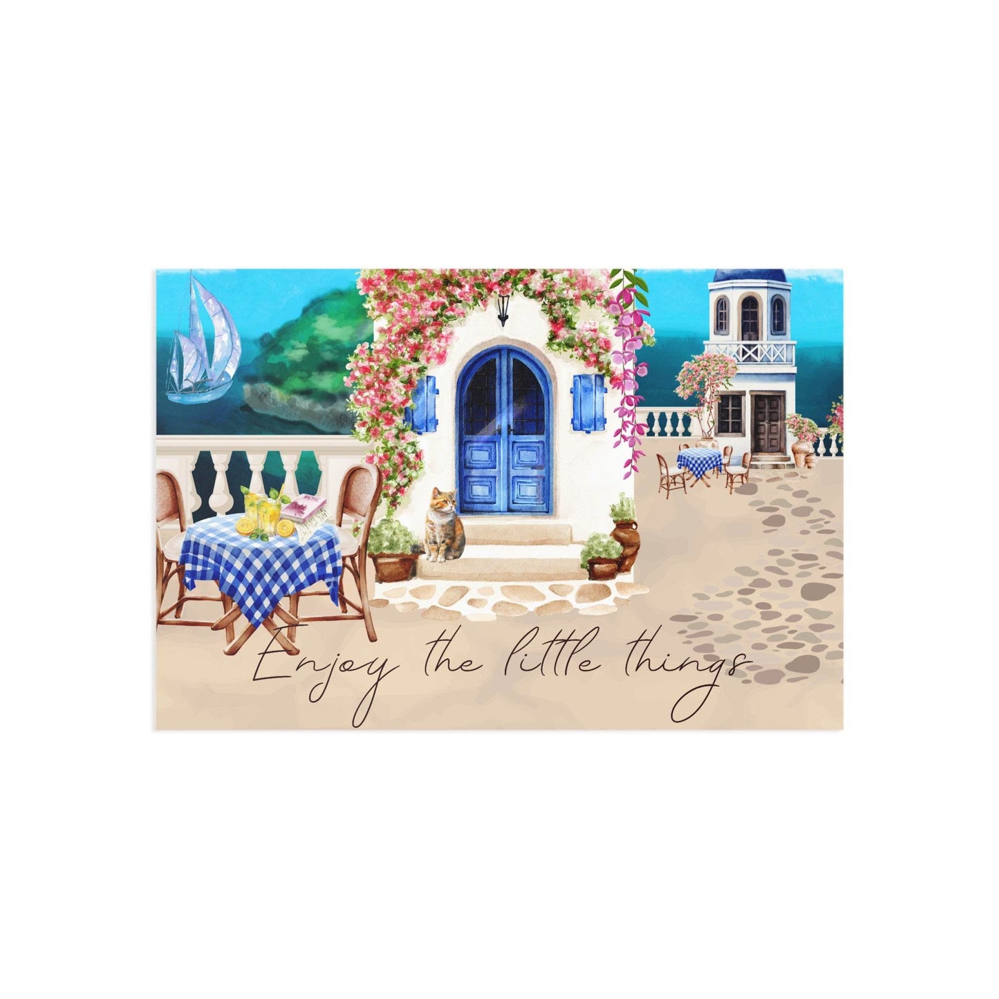 The Dreamer's Bookshop "Greek Lunch" Enjoy the Little Things Card - The Dreamer's Bookshop.