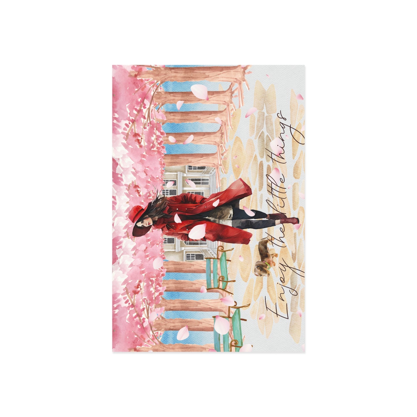 The Dreamer's Bookshop "Sakura Walk" Enjoy the Little Things Card - The Dreamer's Bookshop.
