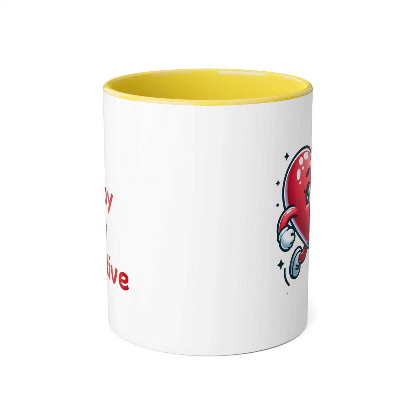 Be Happy Stay Positive Accent Mug - 11oz Coffee Cup for Daily Inspiration - The Dreamer's Bookshop.