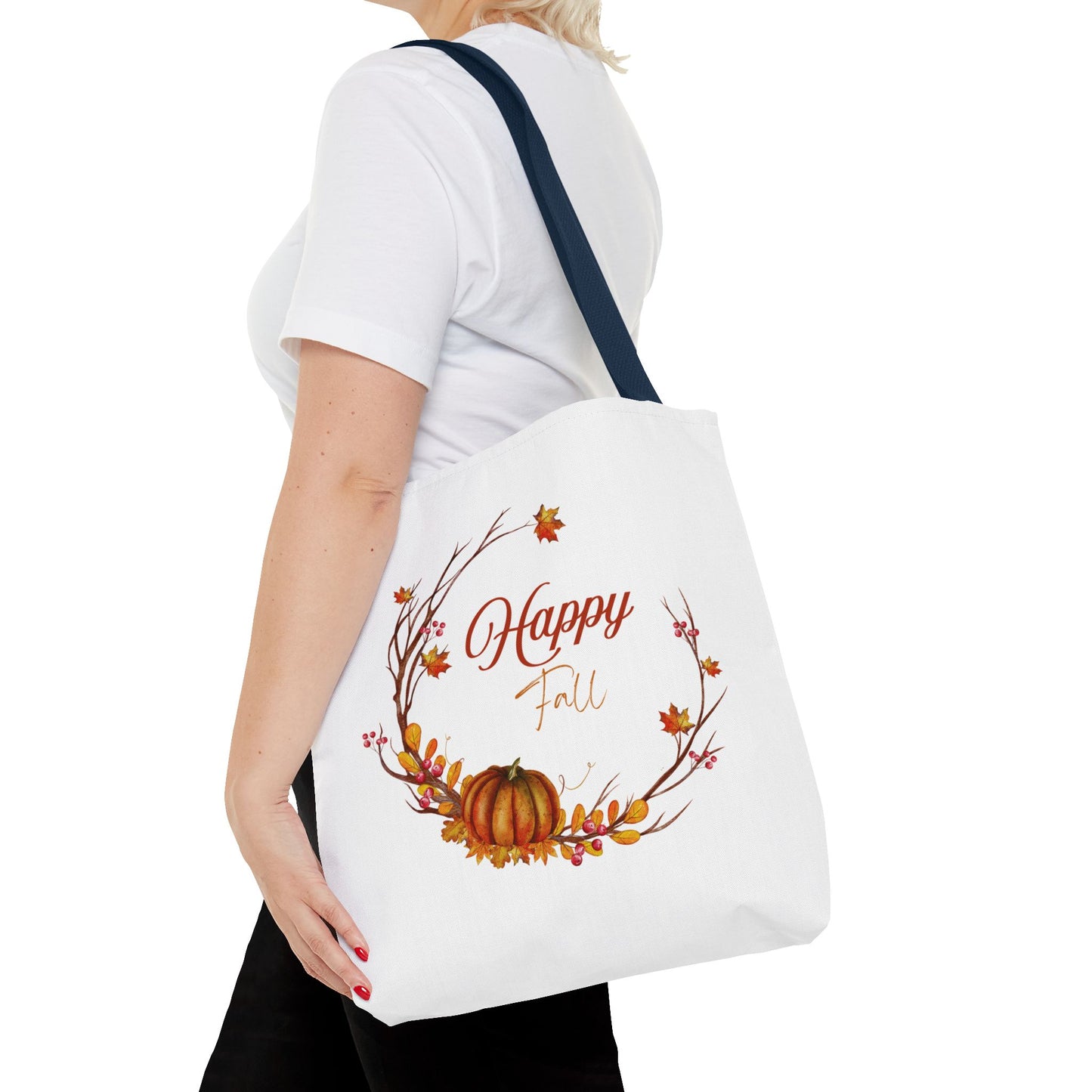 Happy Fall Tote Bag - Cozy Autumn Design