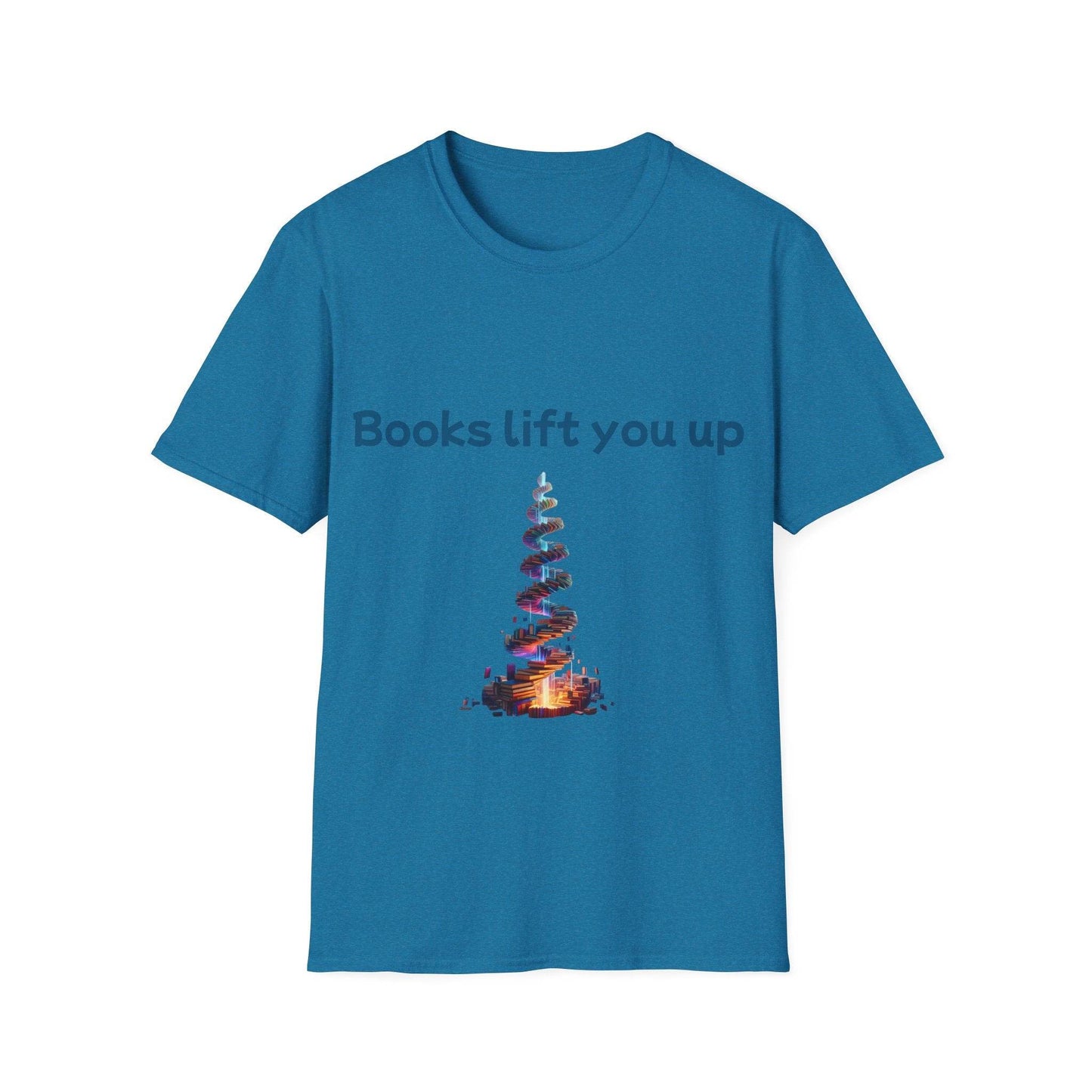 Inspirational Unisex Softstyle T-Shirt - Books Lift You Up - The Dreamer's Bookshop.