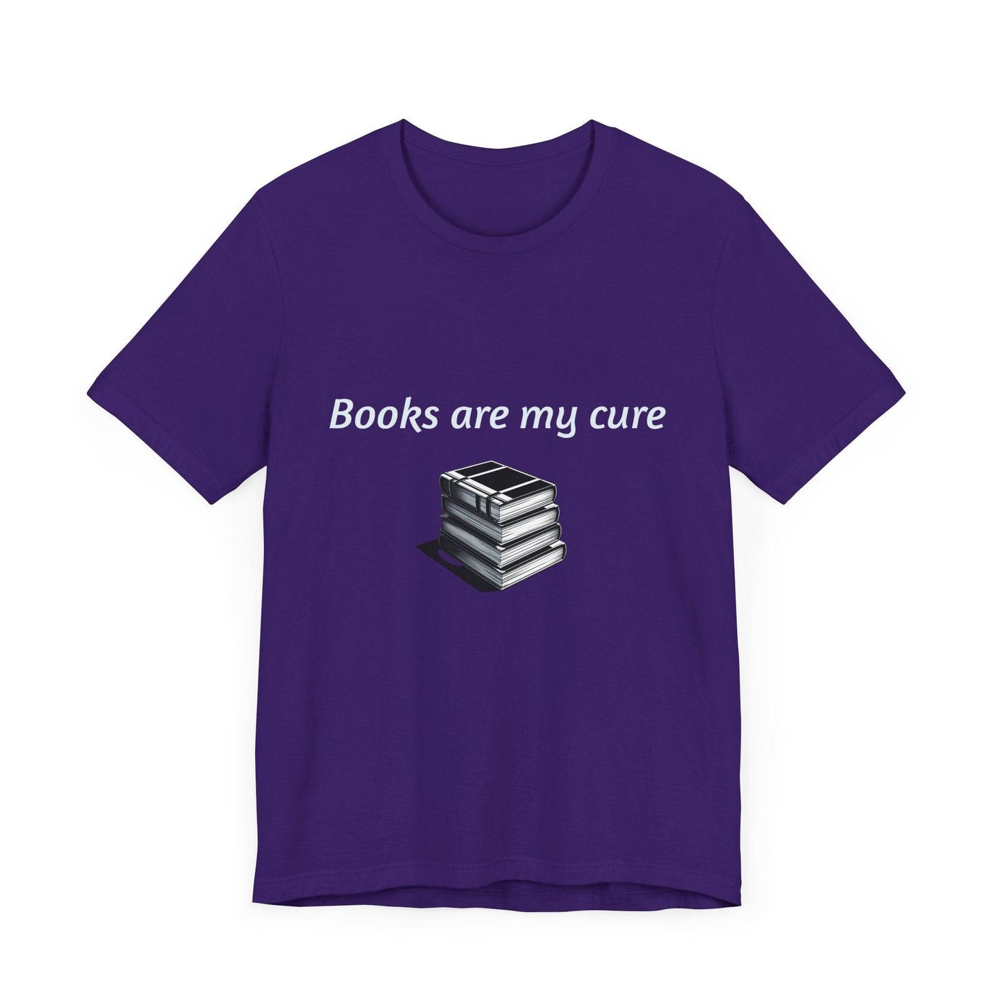 Inspirational Unisex Short Sleeve Tee - Books are my cure - The Dreamer's Bookshop.
