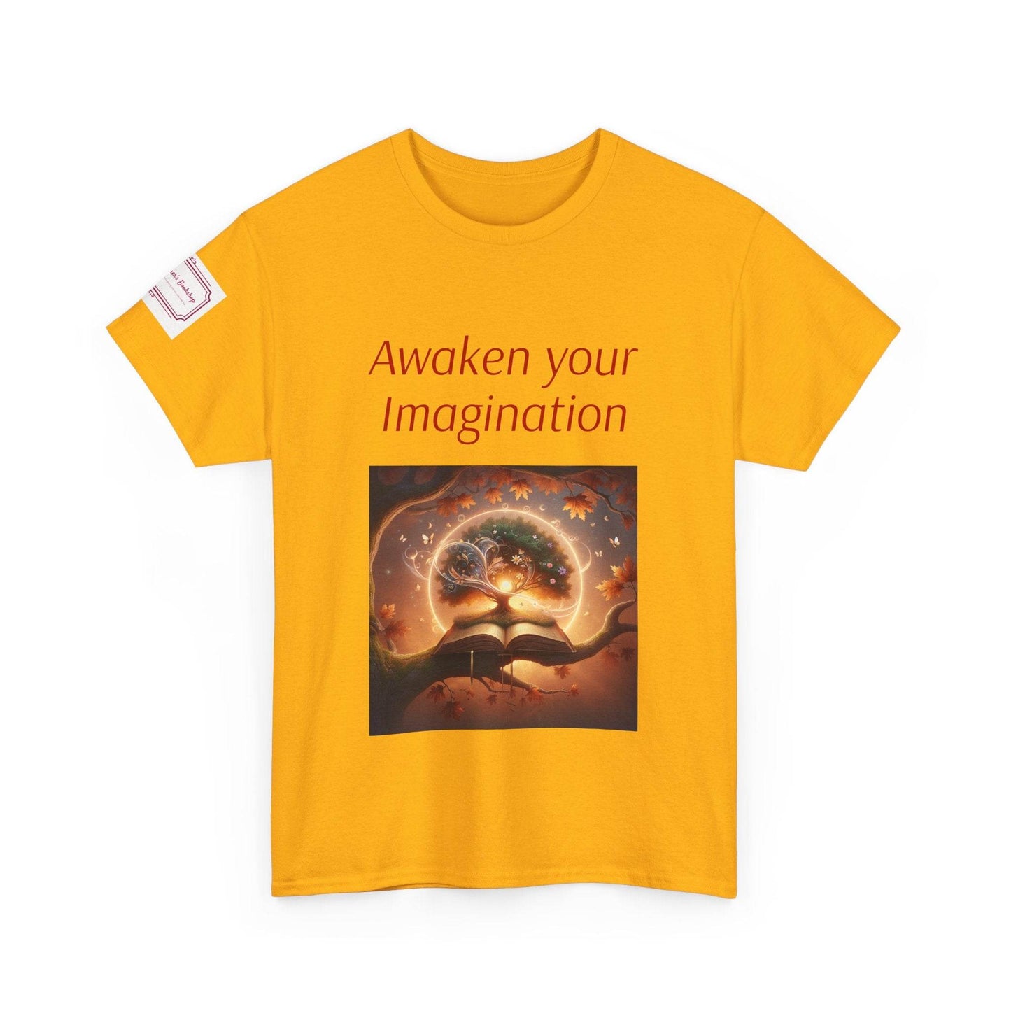 Awaken Your Imagination Unisex Heavy Cotton Tee - Inspiring Graphic T-Shirt for Creative Souls - The Dreamer's Bookshop.