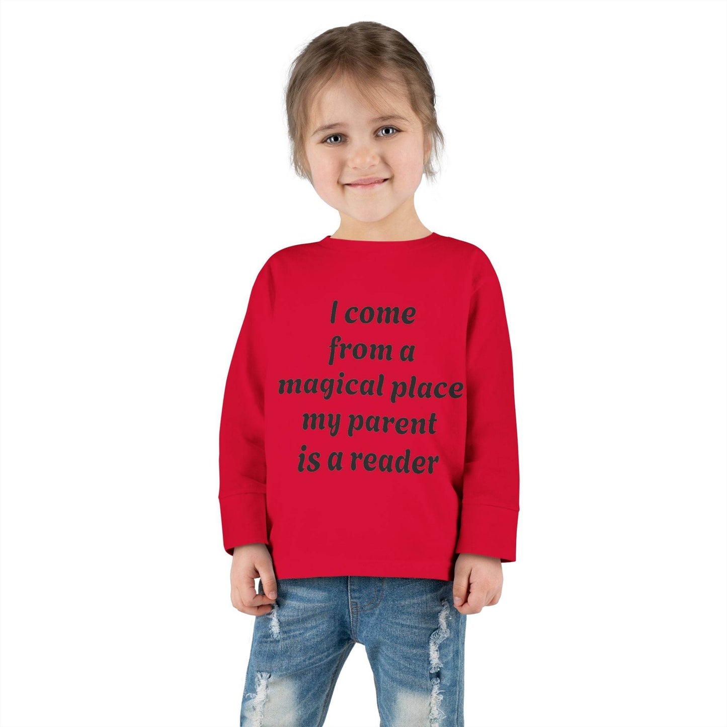 US (Ww) - Toddler Long Sleeve Tee - Magical Place Reader Quote - The Dreamer's Bookshop.