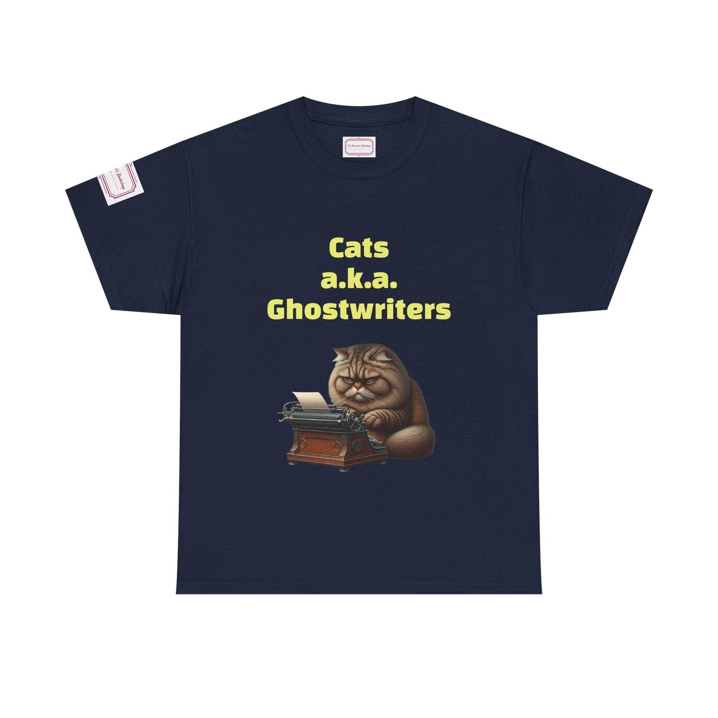 Cats Ghostwriters - Unisex Heavy Cotton Tee - Perfect for Book Lovers - The Dreamer's Bookshop.