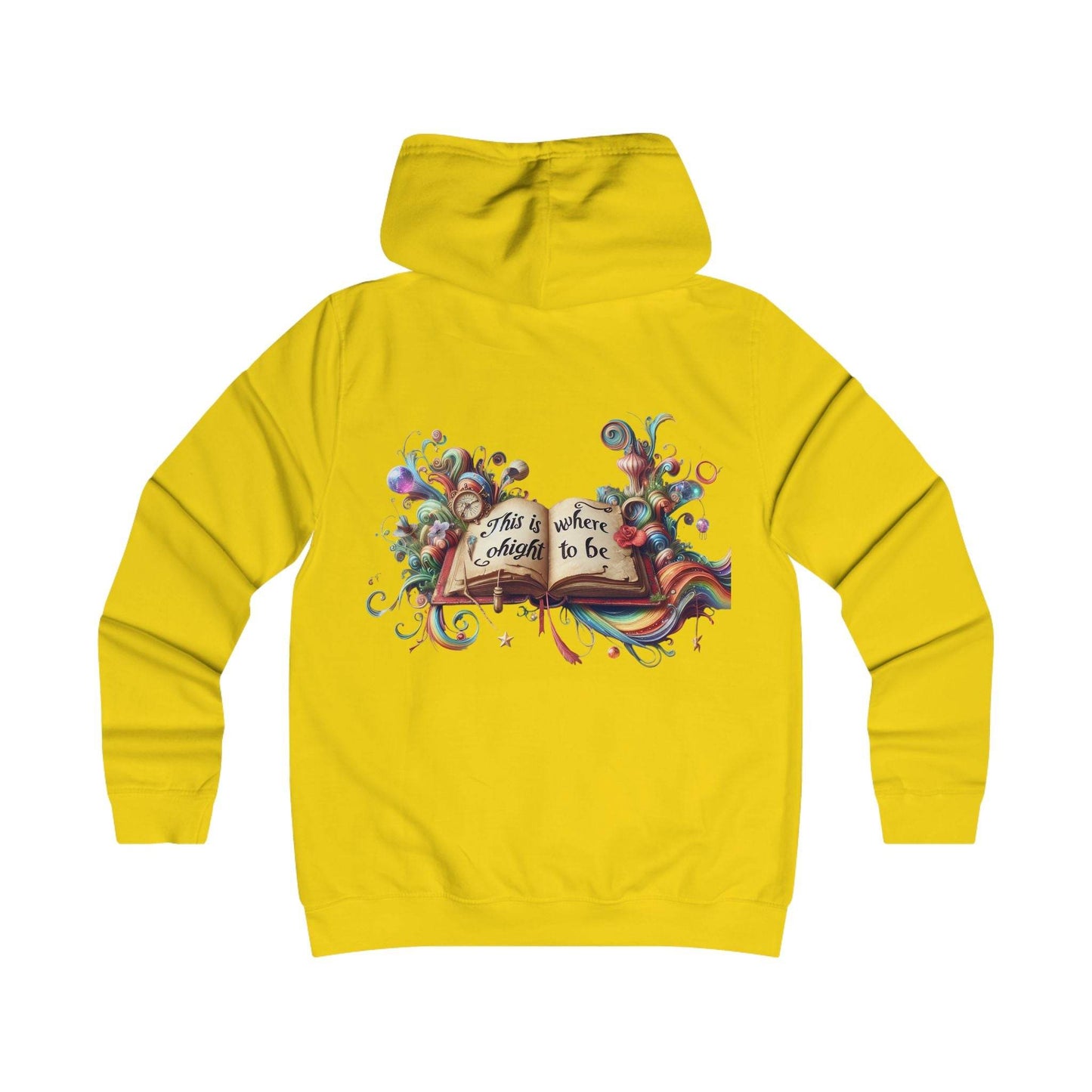 Girlie Heart & Dreams College Hoodie - Cozy Style for women - The Dreamer's Bookshop.