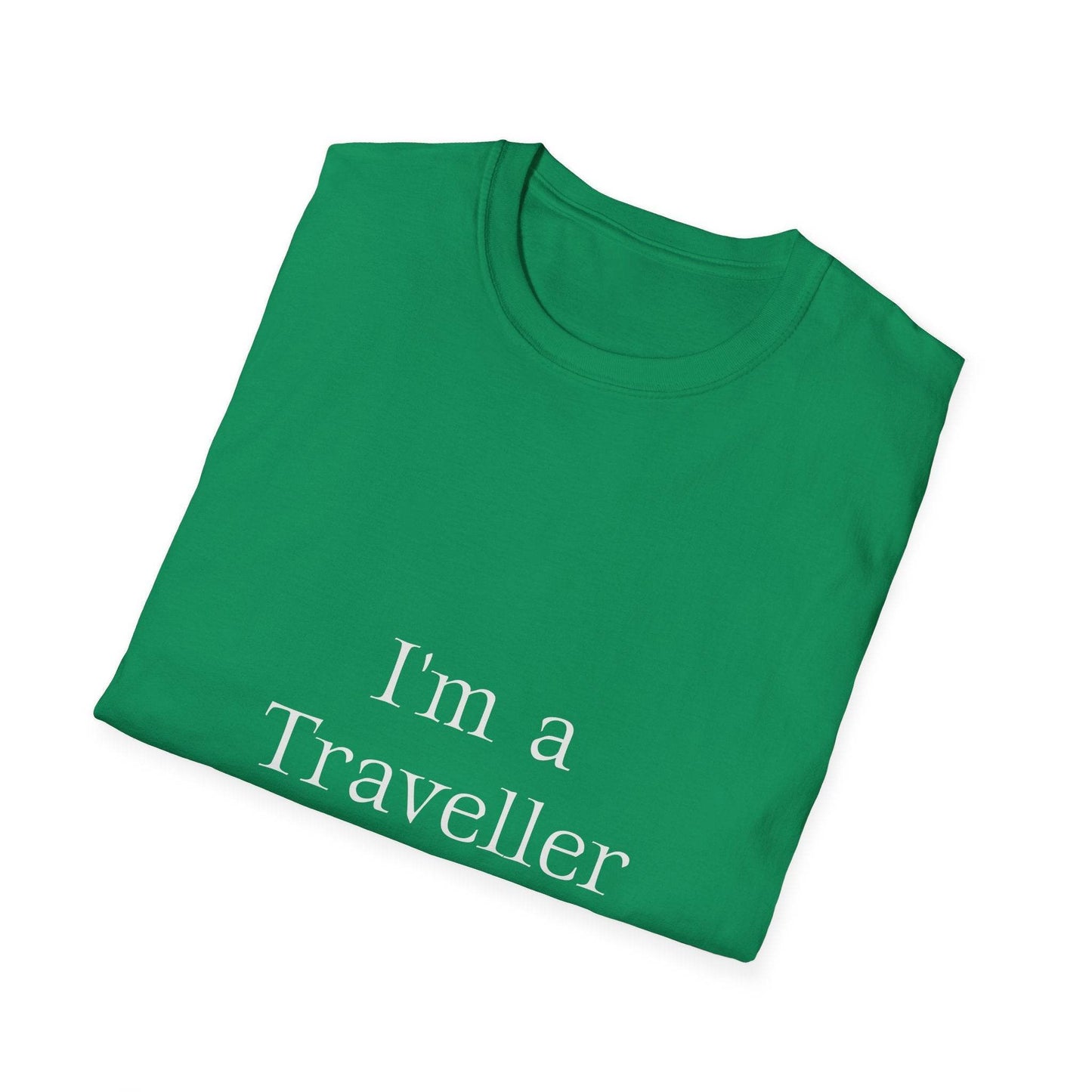 Unisex Softstyle T-Shirt - 'I'm a Traveller of Worlds' & 'Books Take Me Places Far & Beyond' - The Dreamer's Bookshop.