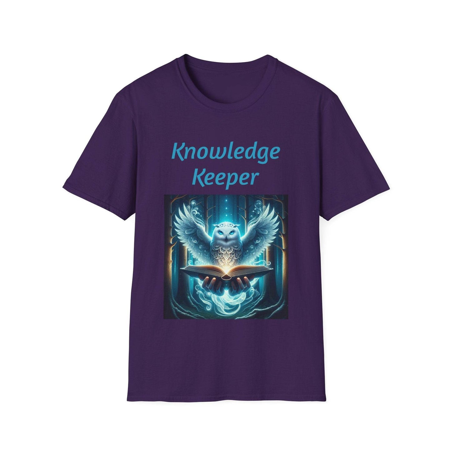 Knowledge Keeper Owl Unisex Softstyle T-Shirt - Inspirational Tee for Wisdom Seekers - Proud Reader - The Dreamer's Bookshop.