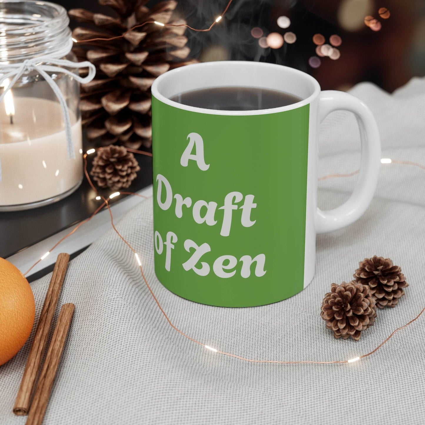 Inspiring Ceramic Coffee Mug - 'A Draft of Zen' - Perfect Gift for Coffee Lovers - The Dreamer's Bookshop.