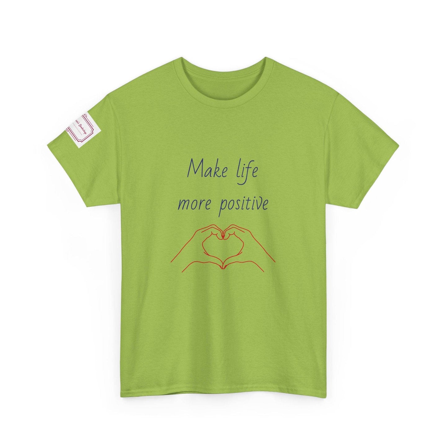 Make Life More Positive Unisex Heavy Cotton Tee - The Dreamer's Bookshop.