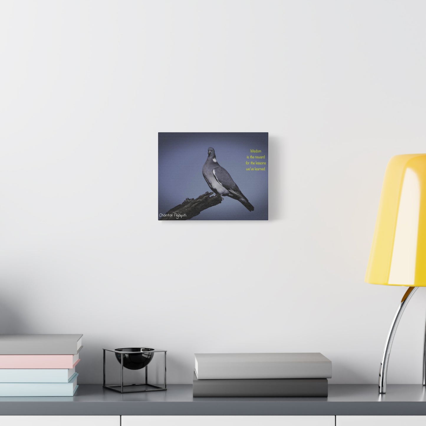Inspirational Bird Canvas Art - "Wisdom is the Reward" - The Dreamer's Bookshop.