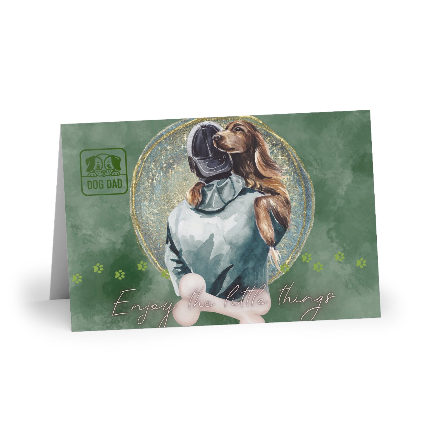 The Dreamer's Bookshop "Dog dad" Enjoy the Little Things Card - The Dreamer's Bookshop.