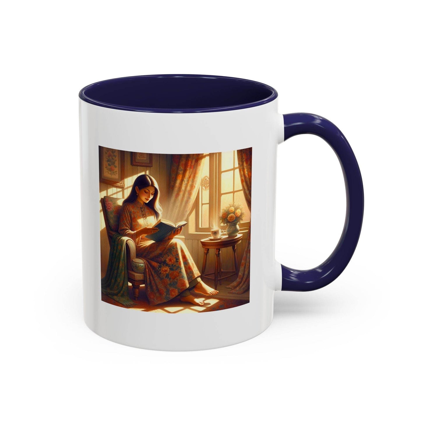 Cozy Reading Accent Coffee Mug - 11 oz - Perfect for Book Lovers - The Dreamer's Bookshop.